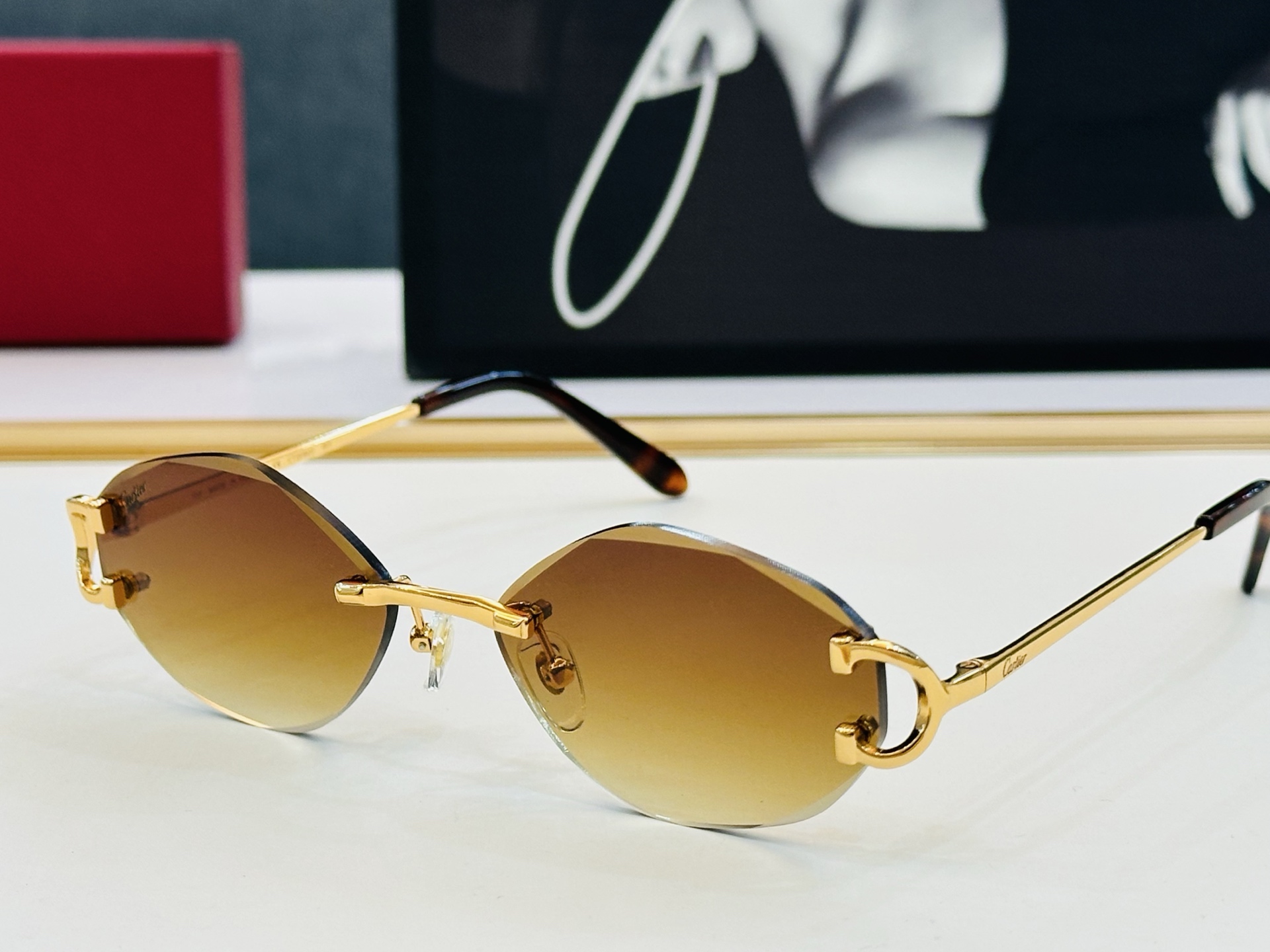 🆕 原版Cartie* 卡家 官网经典款 太阳镜 CT0092 Size：55口18-135  电镀工艺