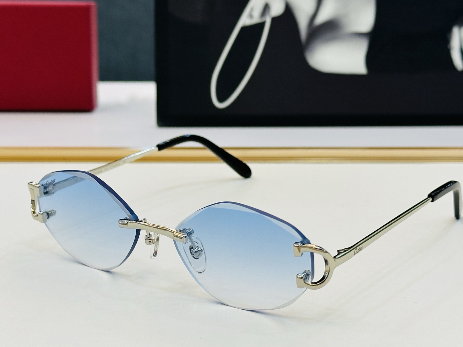 🆕 原版Cartie* 卡家 官网经典款 太阳镜 CT0092 Size：55口18-135  电镀工艺