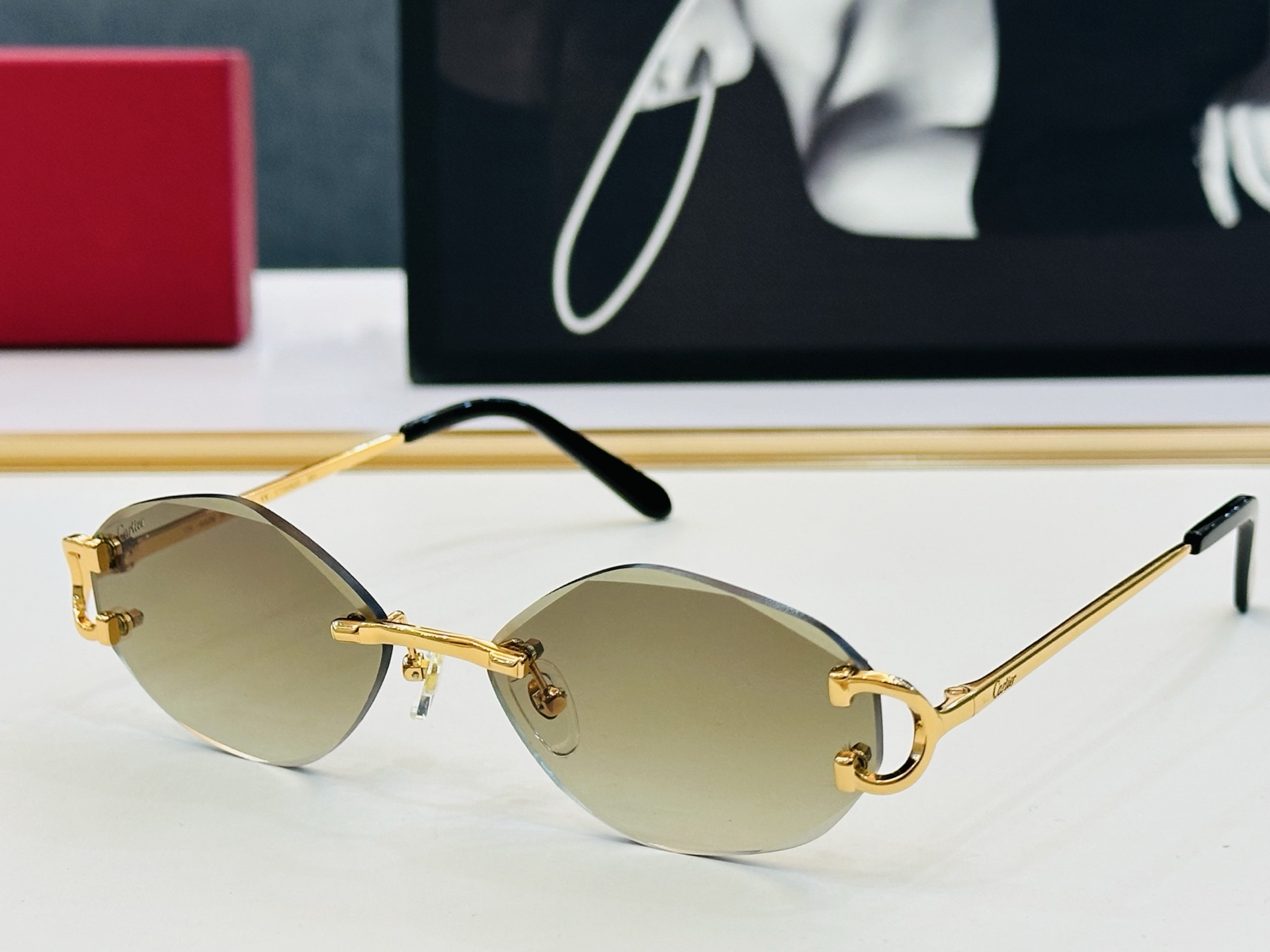 🆕 原版Cartie* 卡家 官网经典款 太阳镜 CT0092 Size：55口18-135  电镀工艺
