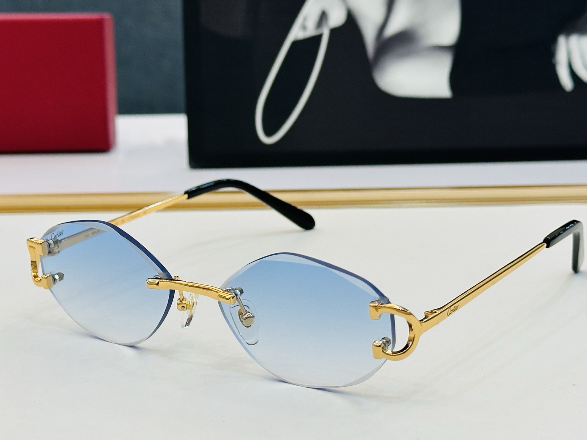 🆕 原版Cartie* 卡家 官网经典款 太阳镜 CT0092 Size：55口18-135  电镀工艺