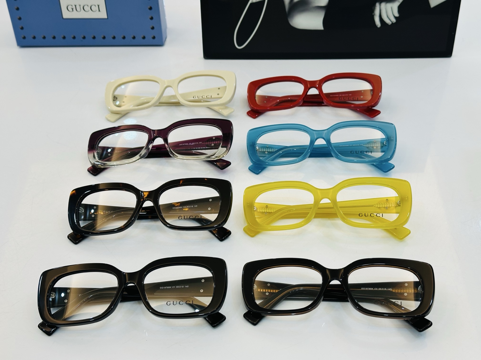 🆕 👏👏GUCC*👍古家GG1979SK  Size：55口18-145 搭配镜框🔝Z❤配光架 