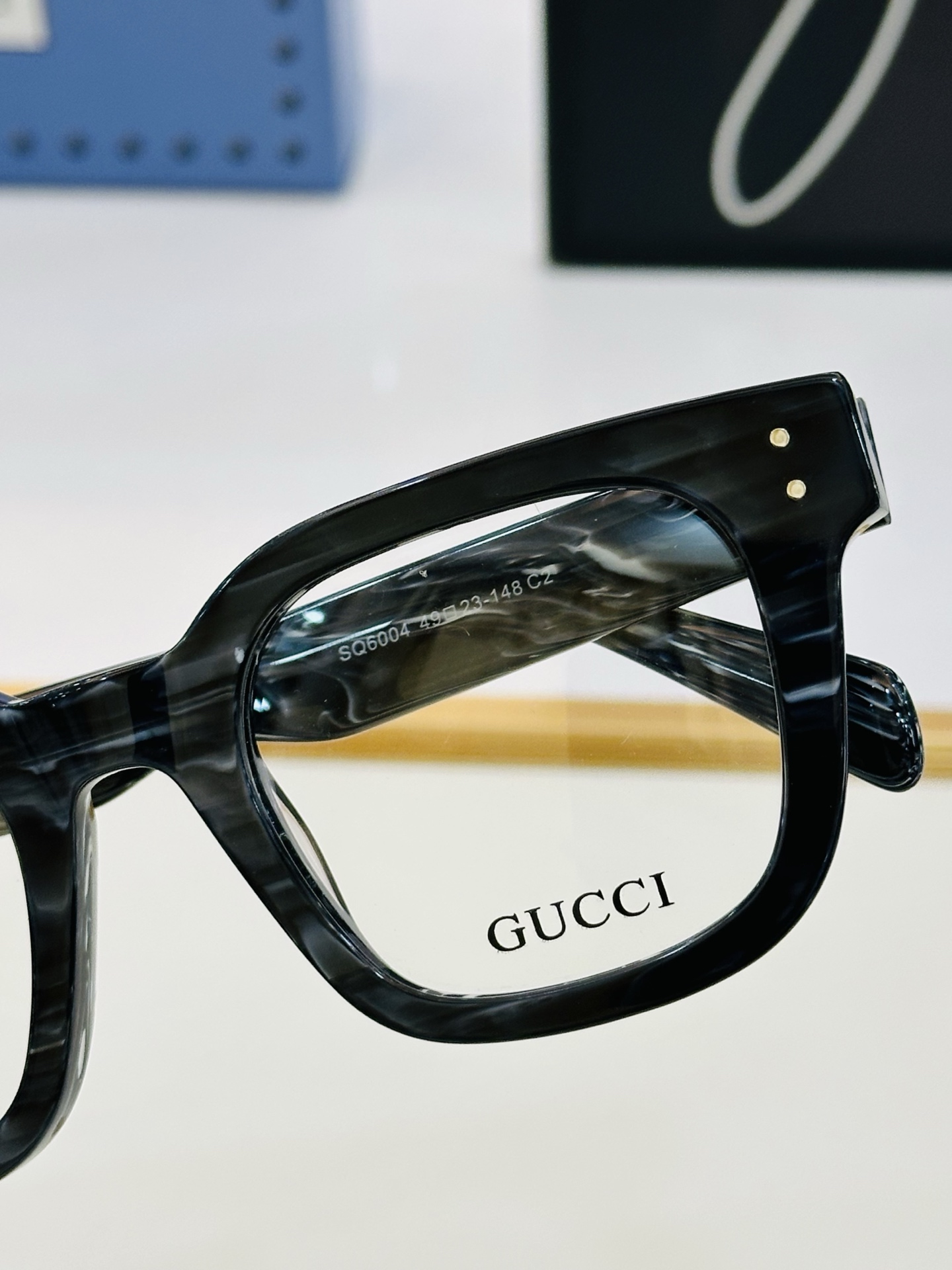 🆕 👏👏GUCC*👍古家GG6004  Size：49口23-148 搭配镜框🔝J❤配光架 