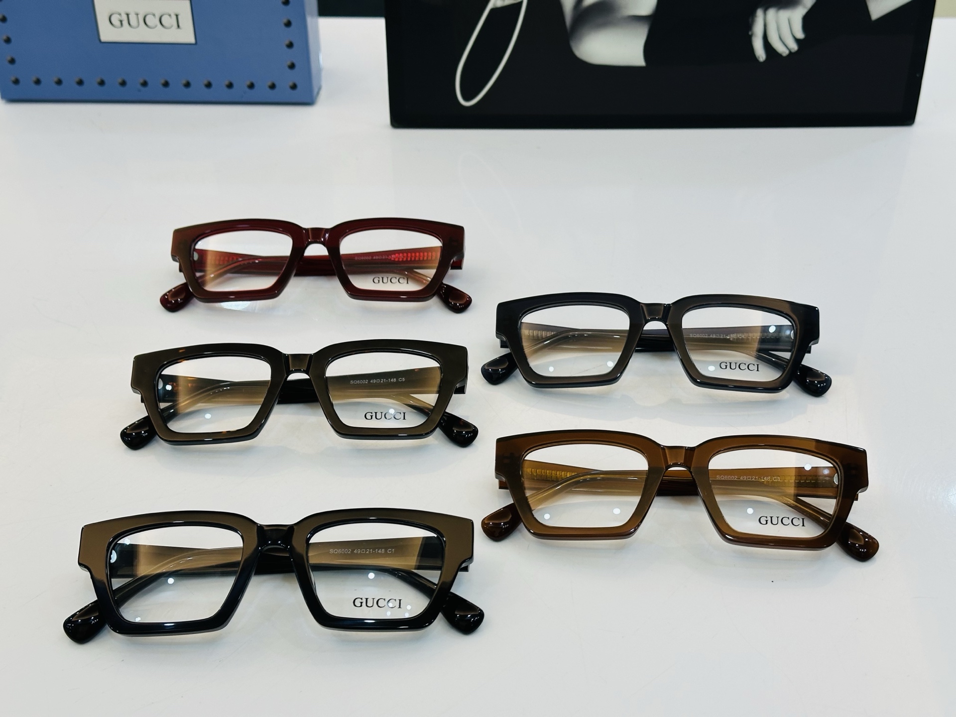 🆕 👏👏GUCC*👍古家GG6002   Size：49口21-148  搭配镜框🔝J❤配光架 