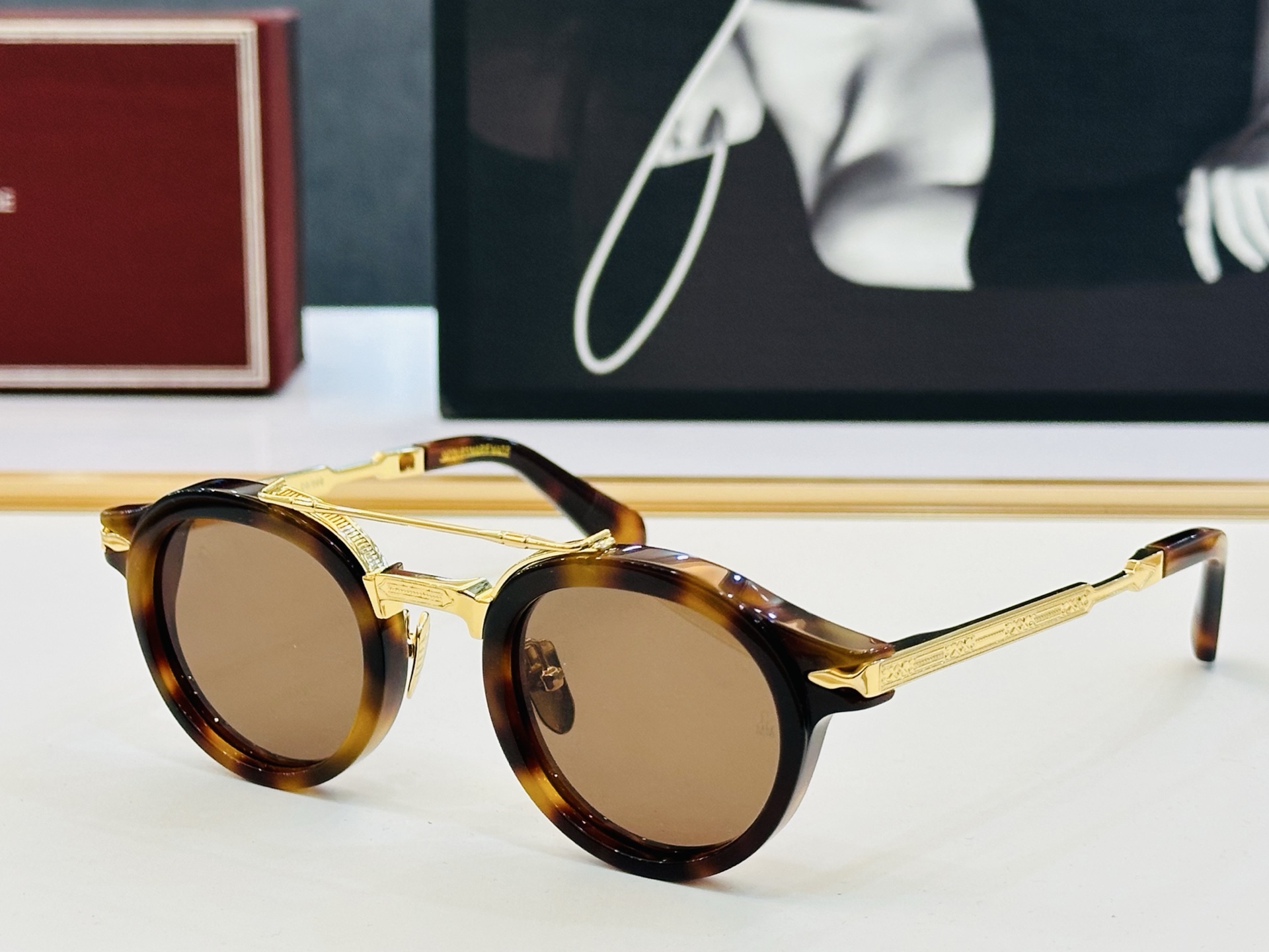 JACQUES MARIE JMMDG1N 日本手工眼镜 镜框採用上板材打造出  SIZE：45口25 