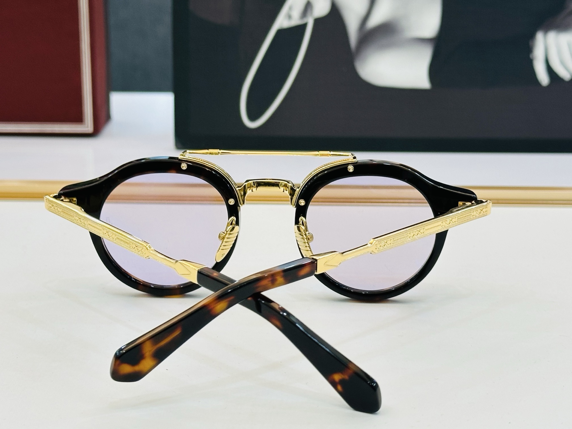 JACQUES MARIE JMMDG1N 日本手工眼镜 镜框採用上板材打造出  SIZE：45口25 