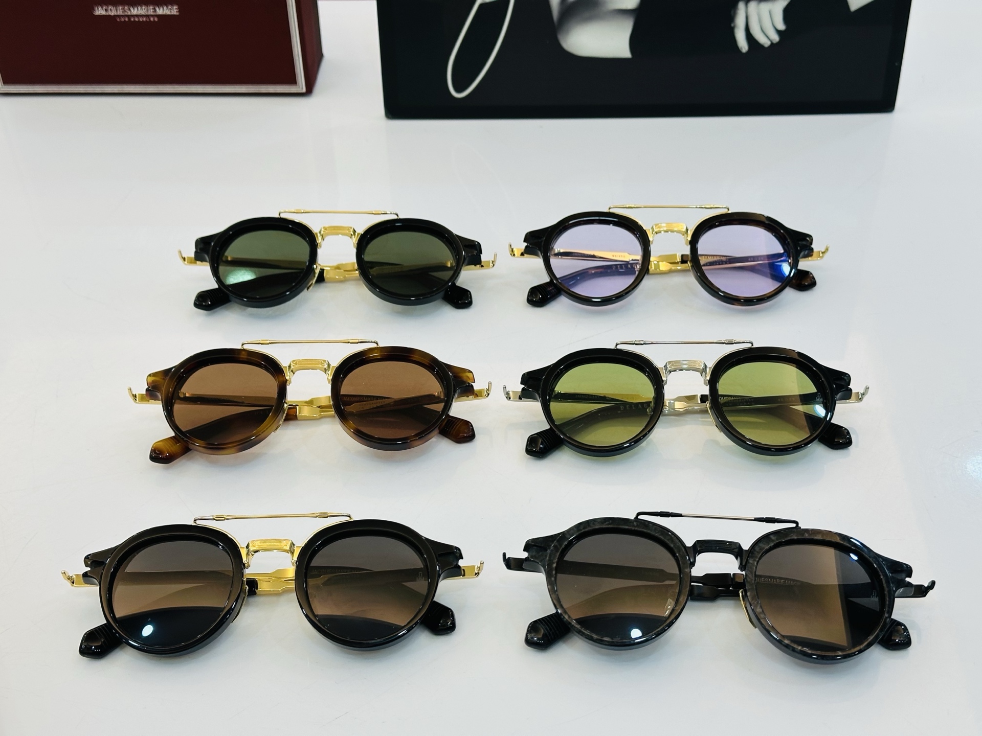 JACQUES MARIE JMMDG1N 日本手工眼镜 镜框採用上板材打造出  SIZE：45口25 