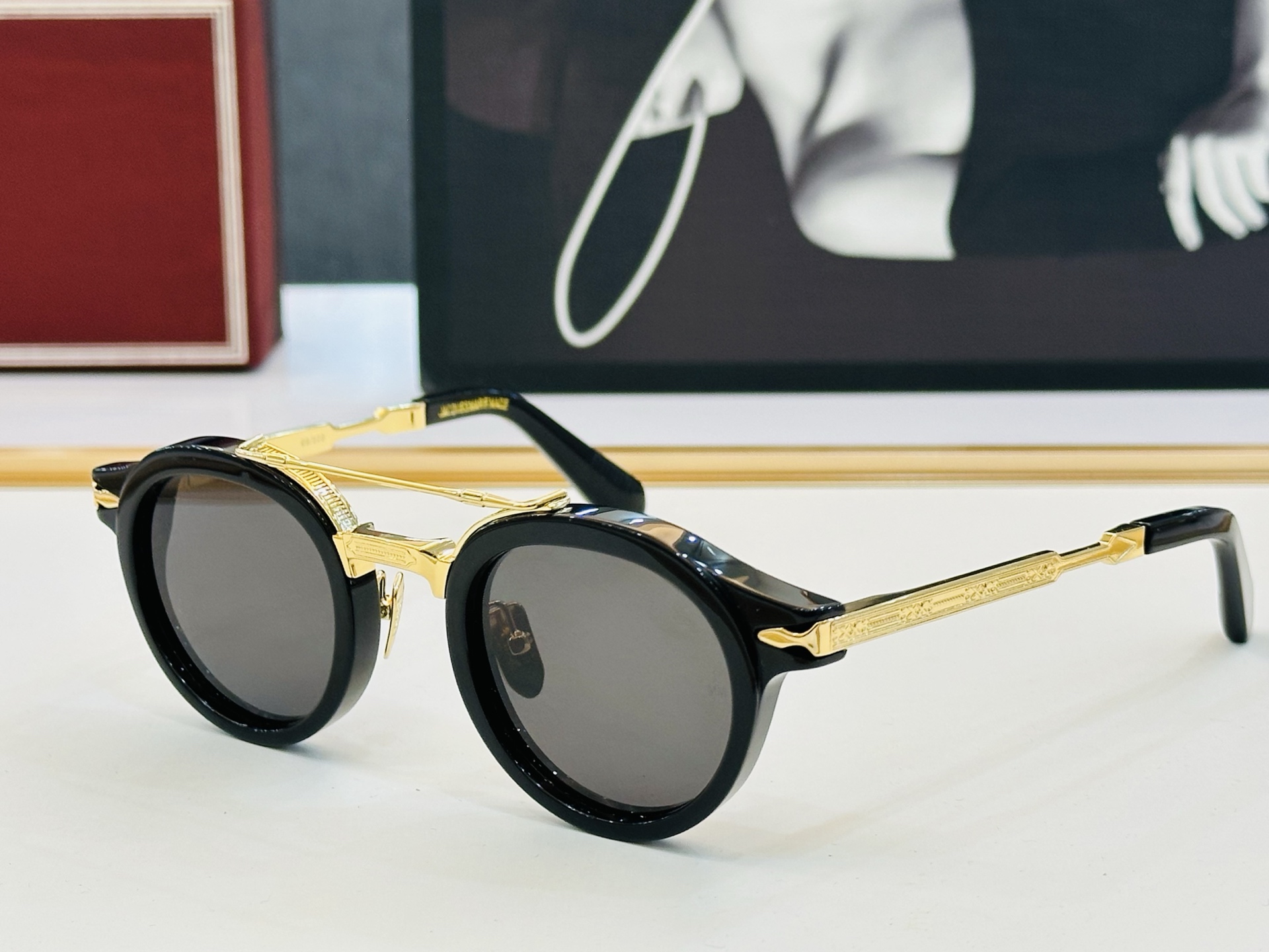 JACQUES MARIE JMMDG1N 日本手工眼镜 镜框採用上板材打造出  SIZE：45口25 