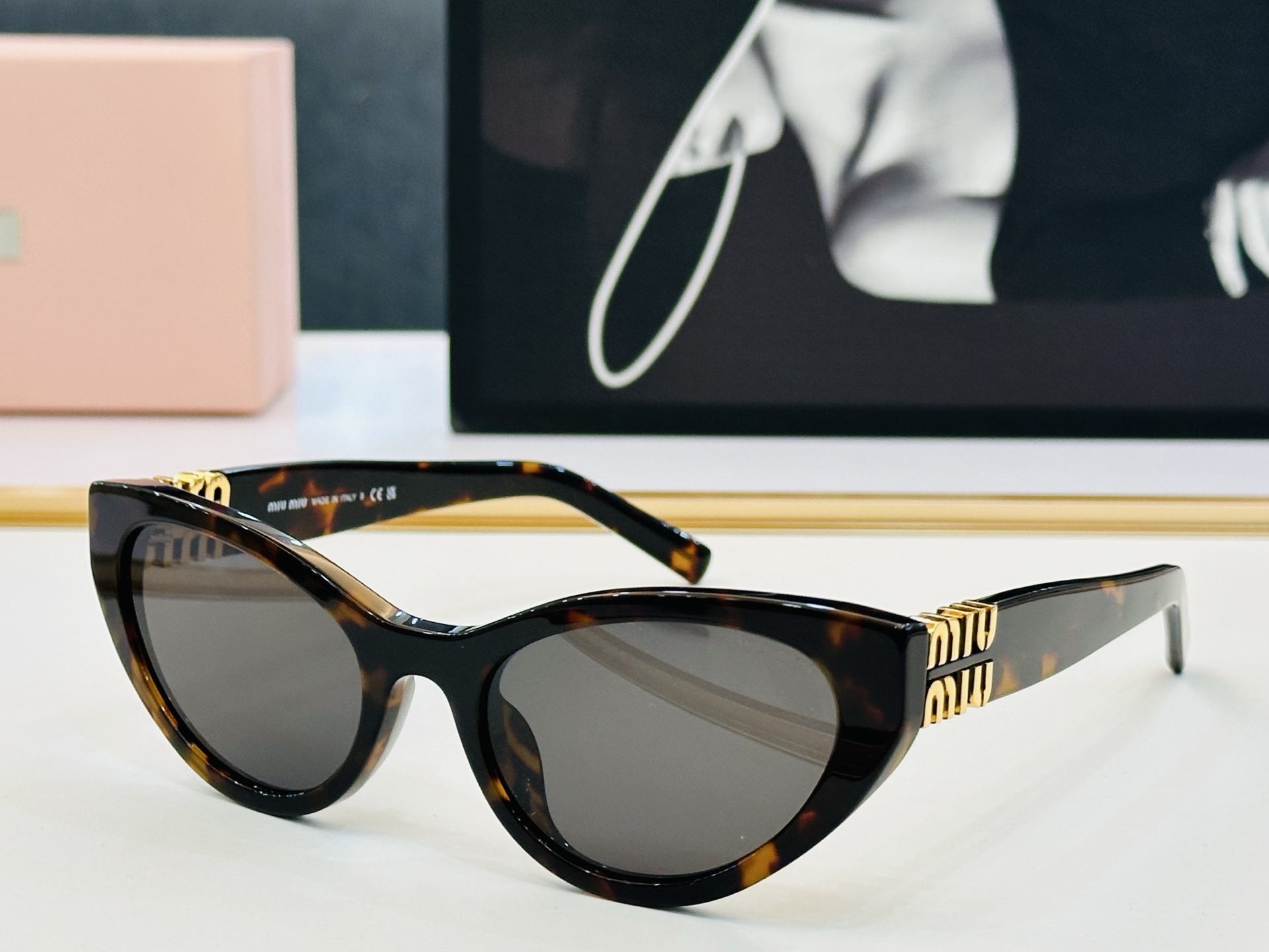 Miu Miu SMUA04SF Cat Eye Sunglasses, Stylish Black Frame, UV Protection 4 i1749122998370 5756 0 2