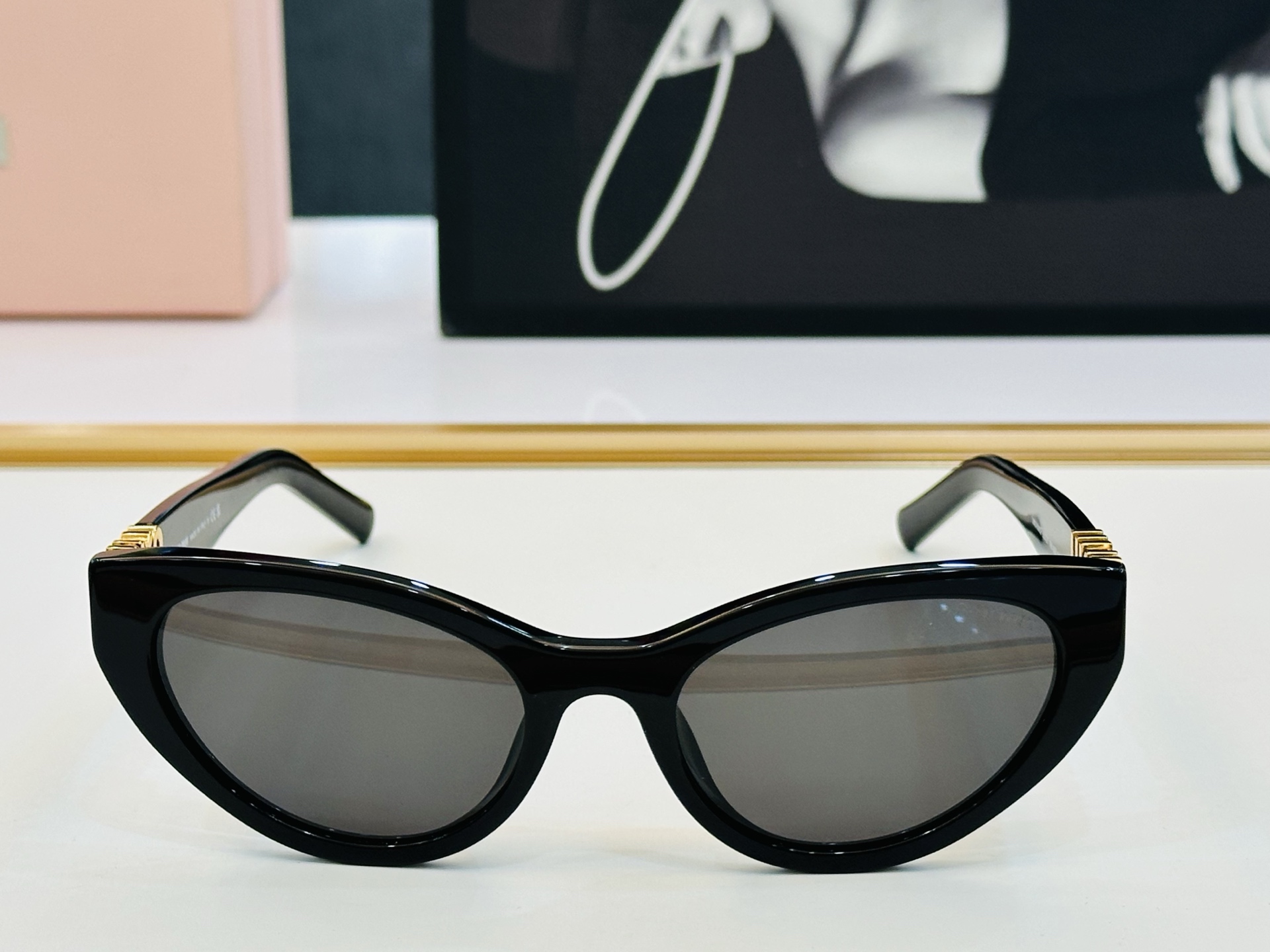 Miu Miu SMUA04SF Cat Eye Sunglasses, Stylish Black Frame, UV Protection 7 i1749122998373 3168 0 5