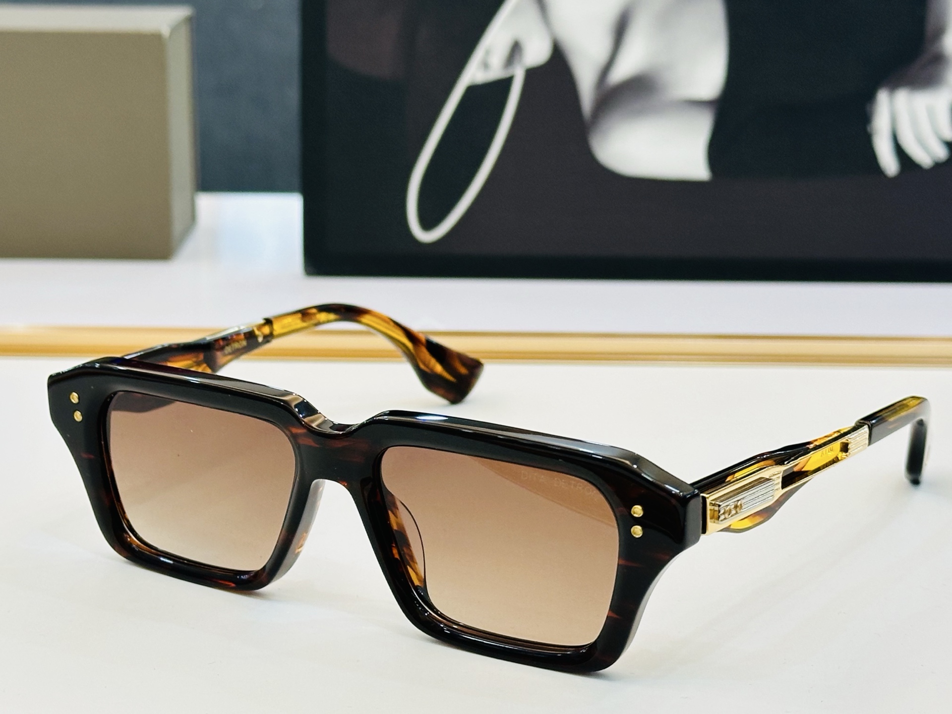 DITA DTS459 Black Square Frame Sunglasses - Italian Design, Premium Quality 5 i1749123231270 9490 0 3