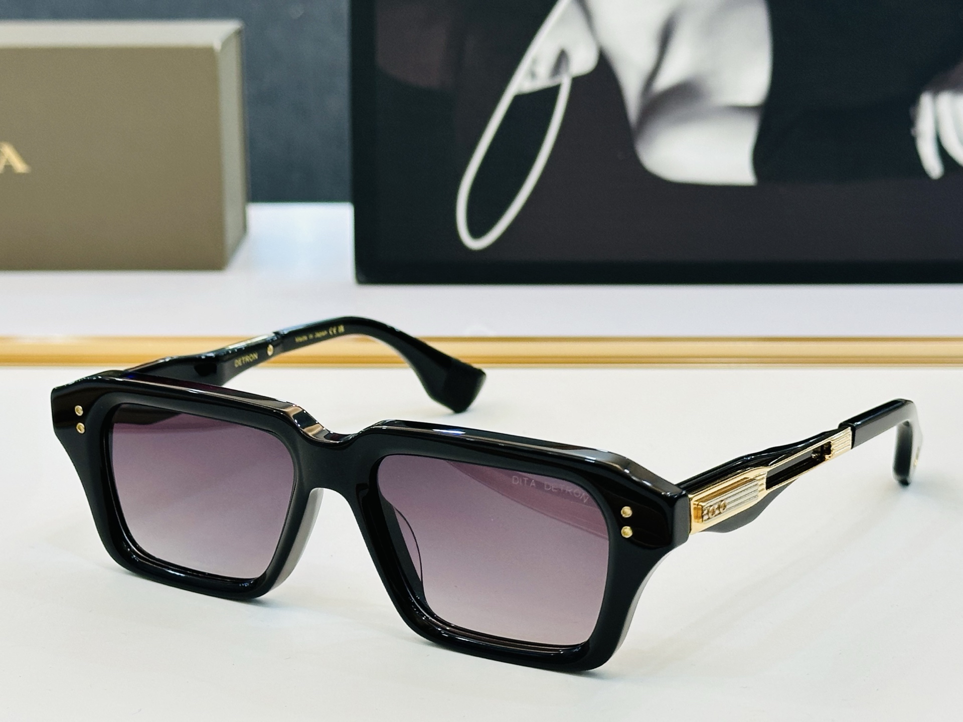 DITA DTS459 Black Square Frame Sunglasses - Italian Design, Premium Quality 2 i1749123231348 6254 0 0