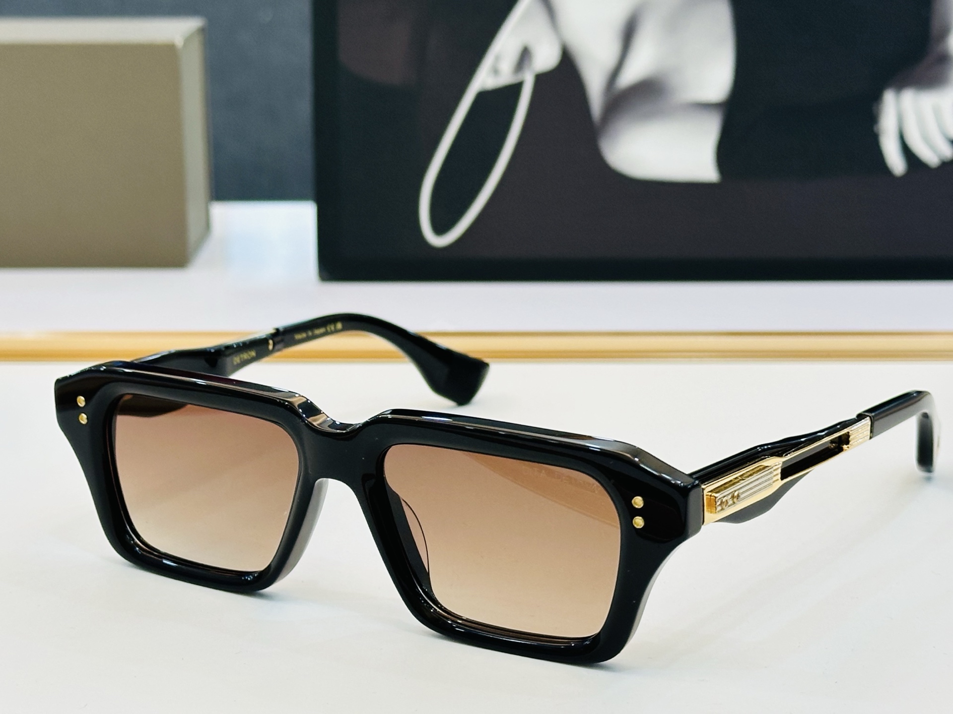 DITA DTS459 Black Square Frame Sunglasses - Italian Design, Premium Quality 3 i1749123231407 4389 0 1