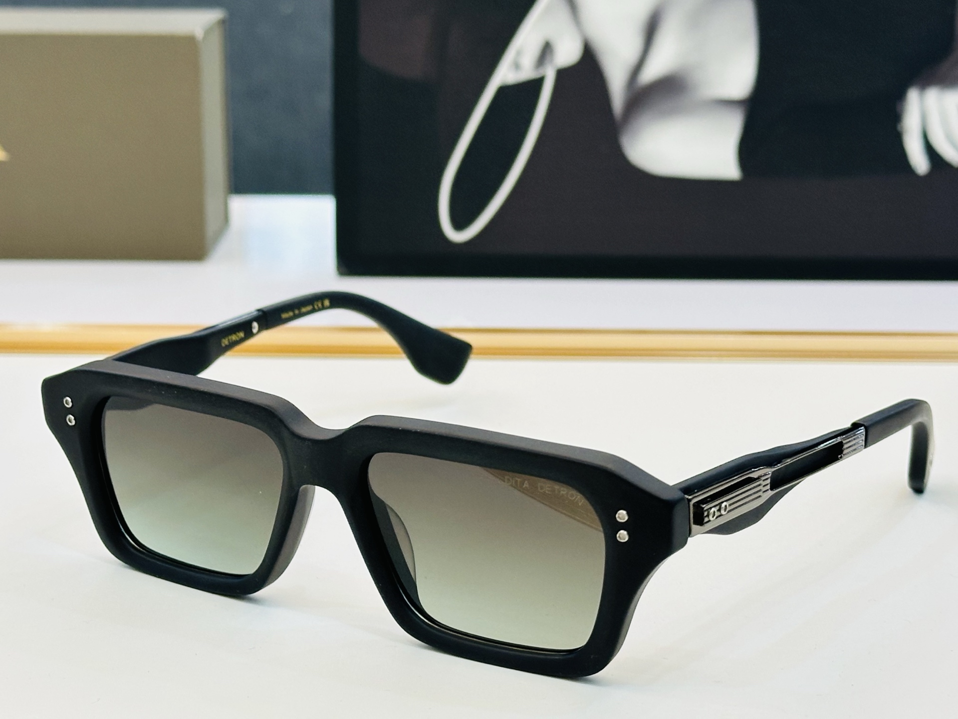 DITA DTS459 Black Square Frame Sunglasses - Italian Design, Premium Quality 4 i1749123232976 6968 0 2