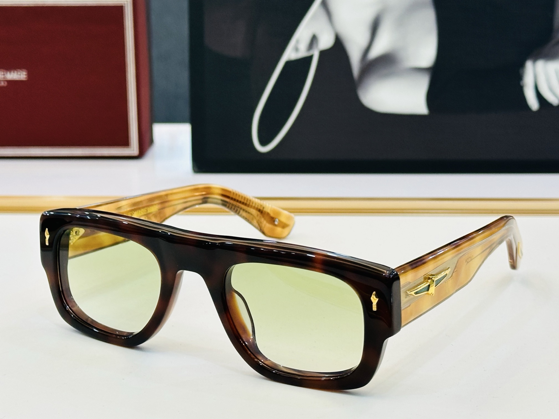 JACQUES MARIE DATTON 日本手工眼镜 镜框採用上板材打造出  SIZE：52口25-1
