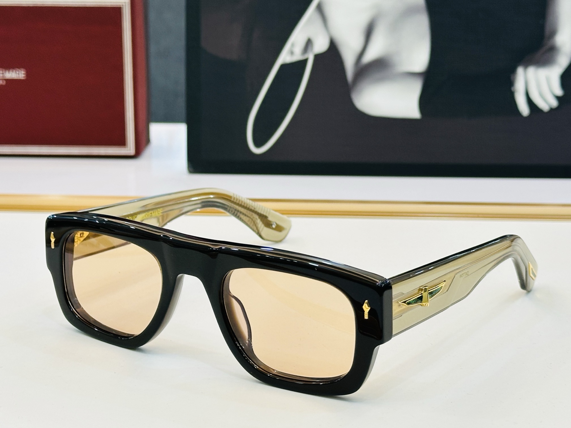 JACQUES MARIE DATTON 日本手工眼镜 镜框採用上板材打造出  SIZE：52口25-1