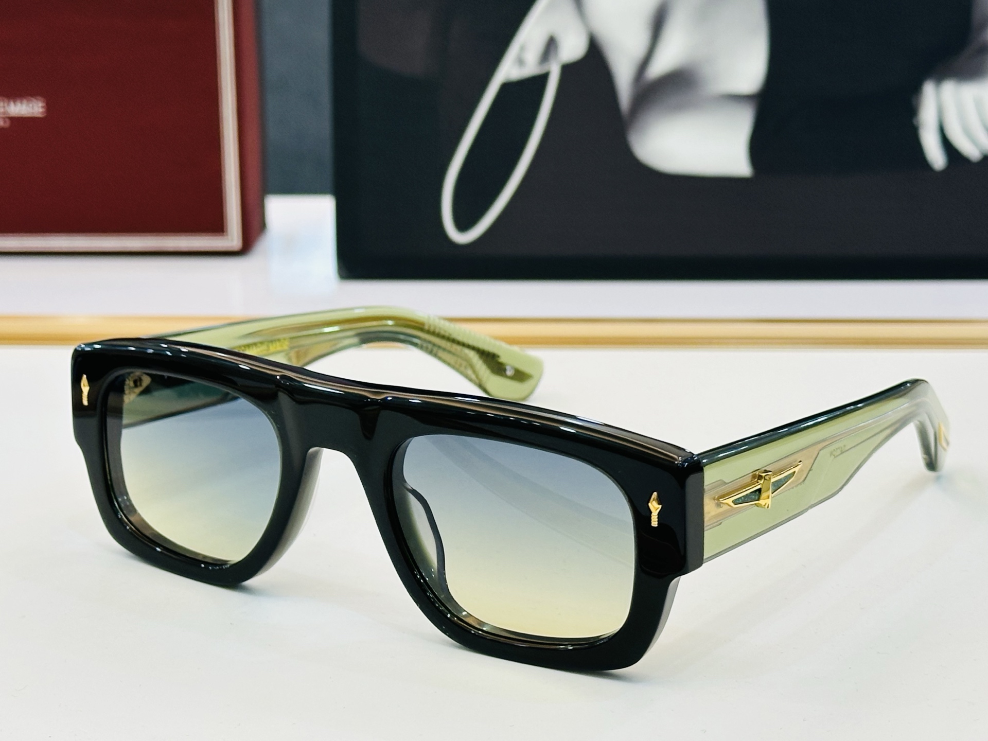 JACQUES MARIE DATTON 日本手工眼镜 镜框採用上板材打造出  SIZE：52口25-1