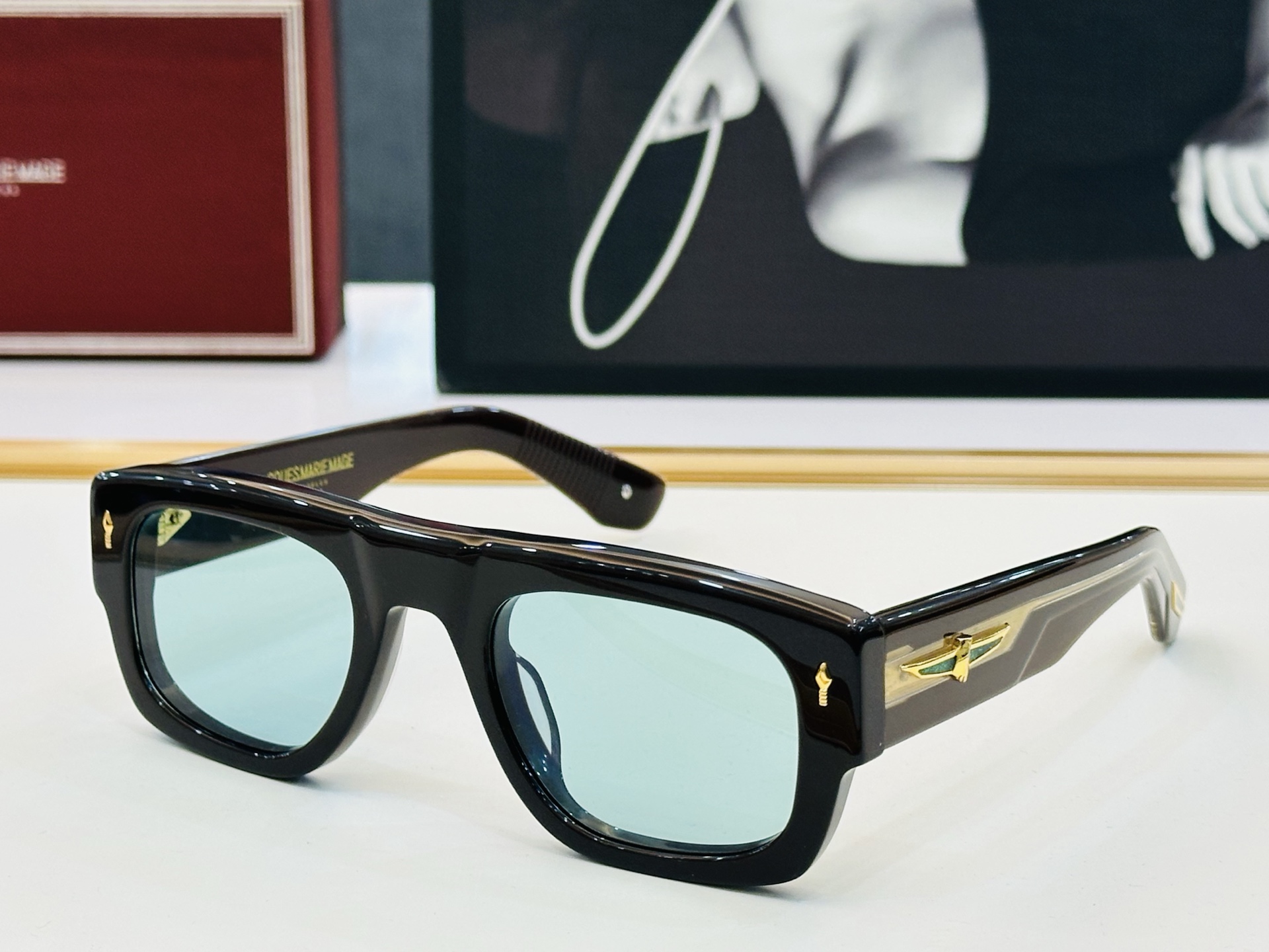 JACQUES MARIE DATTON 日本手工眼镜 镜框採用上板材打造出  SIZE：52口25-1