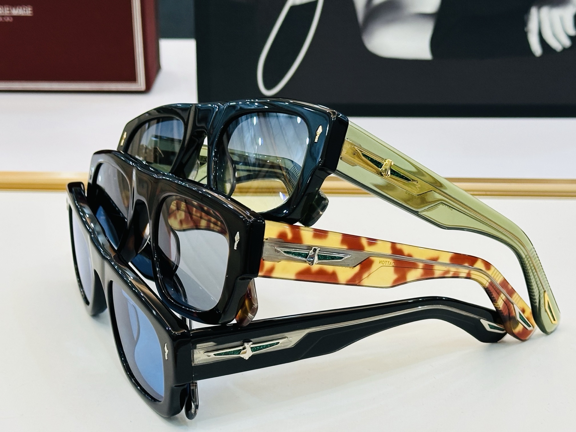 JACQUES MARIE DATTON 日本手工眼镜 镜框採用上板材打造出  SIZE：52口25-1
