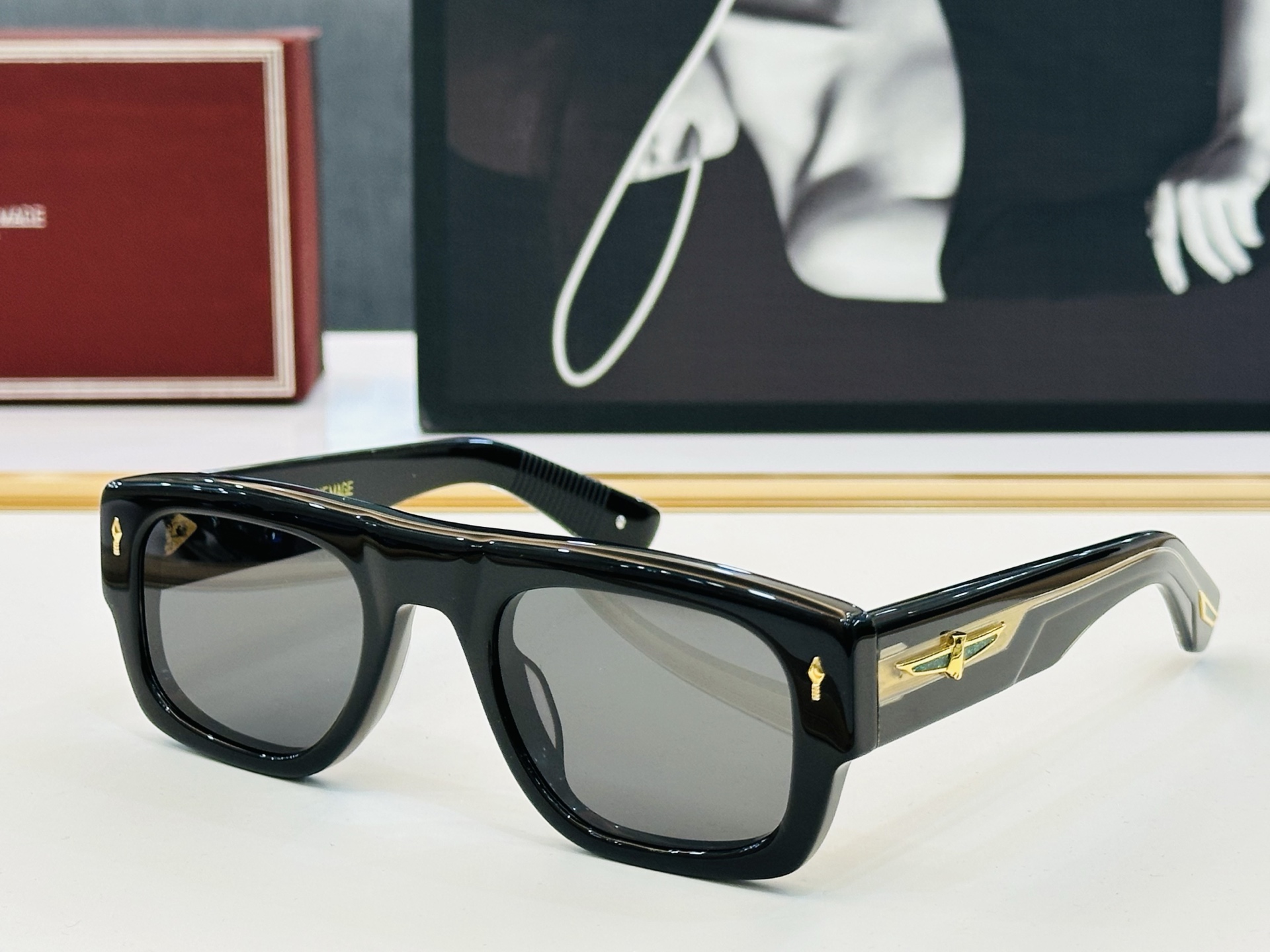 JACQUES MARIE DATTON 日本手工眼镜 镜框採用上板材打造出  SIZE：52口25-1
