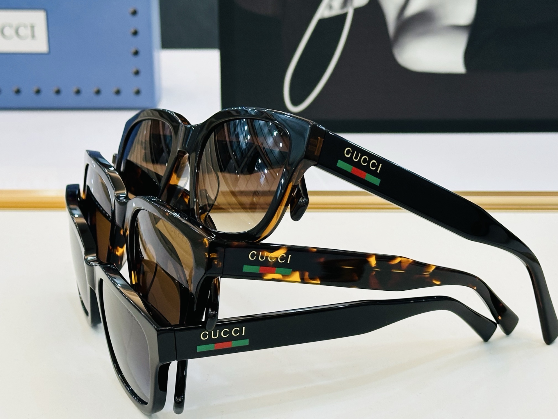 🔺GUCC*🔻 古家GG1857SK Size：51口20-140 原版墨镜 🔝🔝时尚靓丽 C个性十足❤