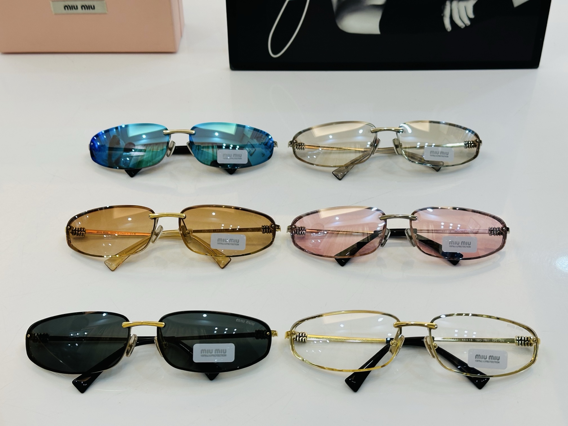 谬家 SMU A50 Size：68口15-130 女士太阳眼镜 镂空型玫瑰玫瑰 高档 E时尚墨镜潮人强