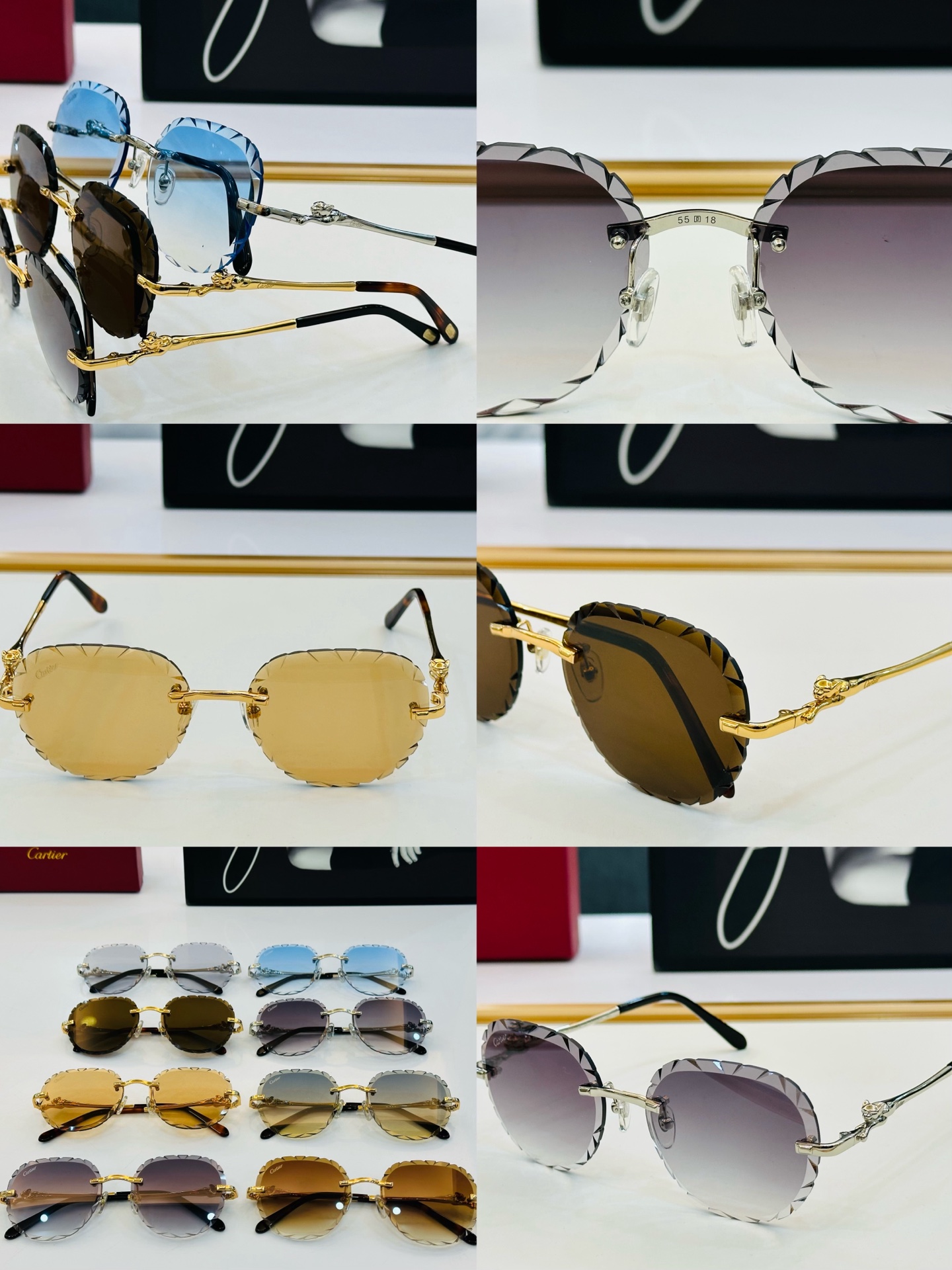 🆕 原版Cartie* 卡家 官网经典款 太阳镜 CT0281O Size：55口18-135  电镀工