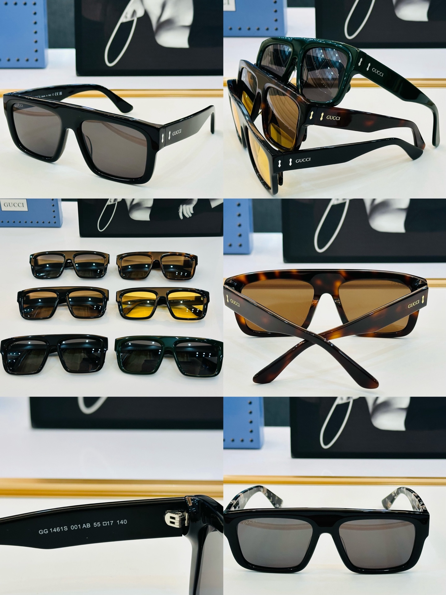 GUCCl*古家 时尚太阳镜 GG1461S Size：55口17-140 🎈超时尚☀☀💝🙏 L镜腿 完