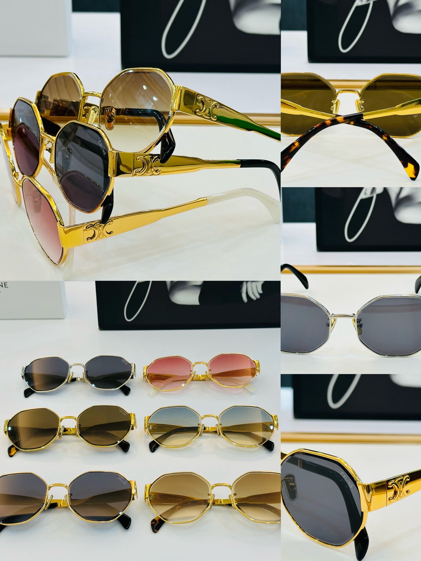 CELINE】赛琳 CL42117U Size：58口18-145 一直热销的款式，欧美风 光泽度好  