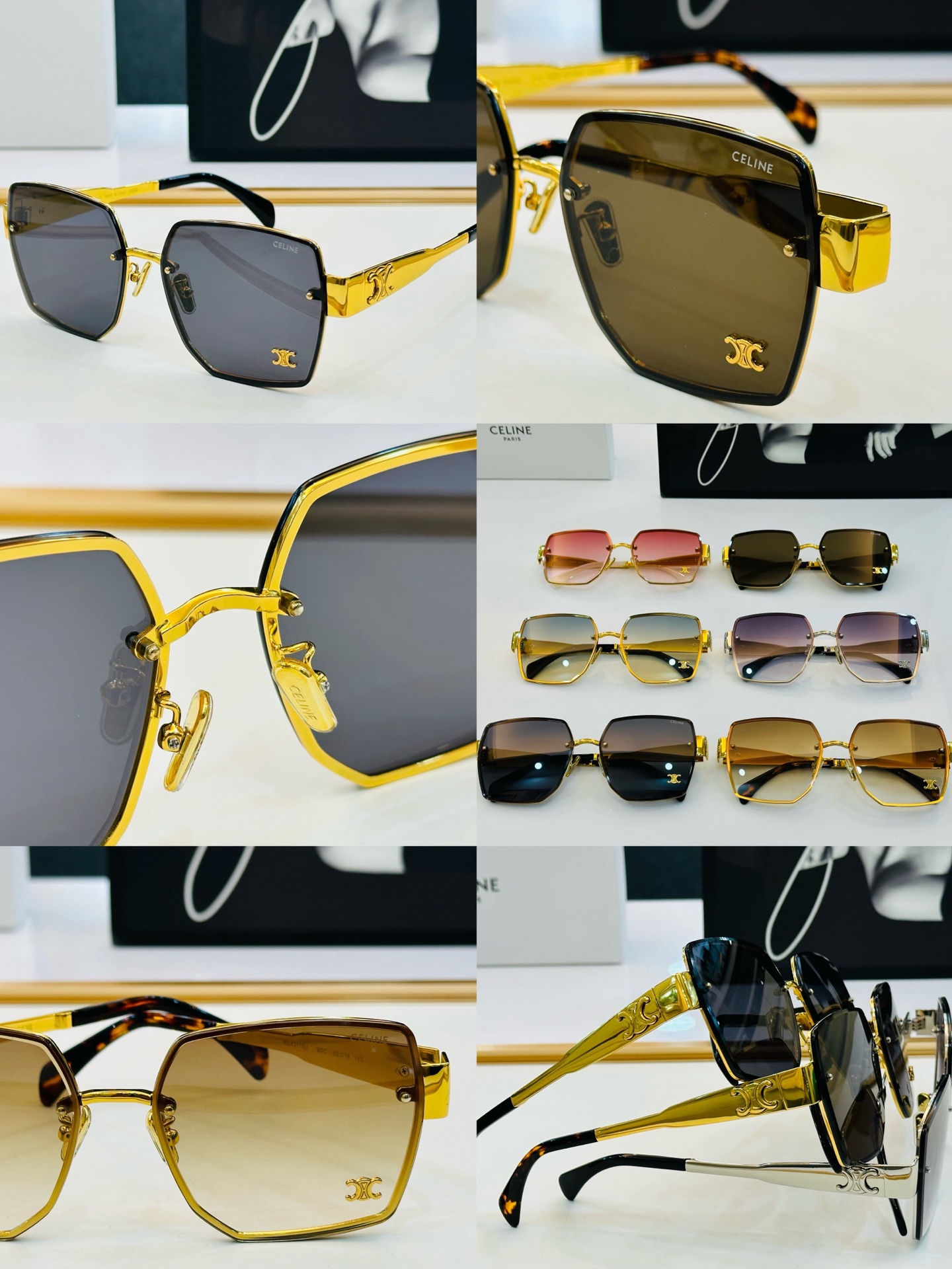 CELINE】赛琳 CL42118U Size：62口16-145 一直热销的款式，欧美风 光泽度好  