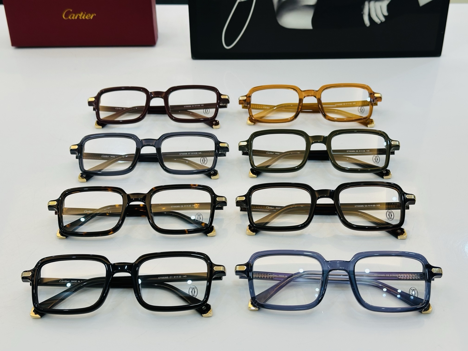 Cartier-卡家 ✨CT0539S Size：51口22-145 不挑脸型 简约大气 时尚休闲 👌👃