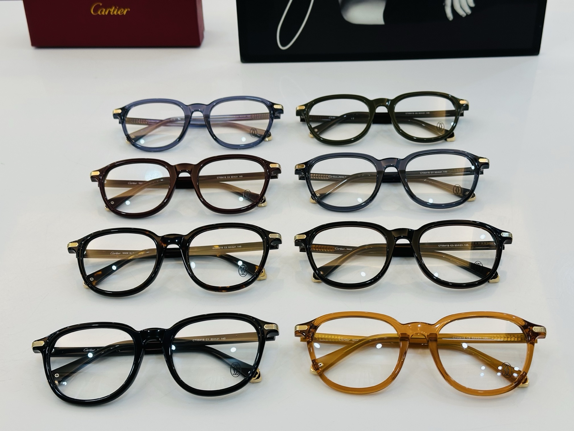 Cartier-卡家 ✨CT0541S Size：53口21-145 不挑脸型 简约大气 时尚休闲 👌👃