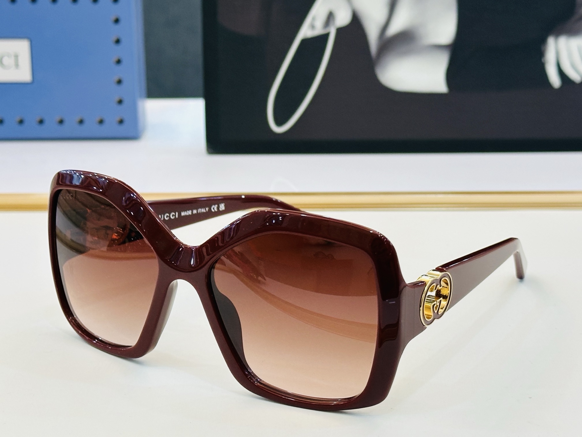 GUCC* 古家 GG2015S 🐝🐝系列 Size：59口19-140 🍁🍁 FD超绝品质太阳镜 。