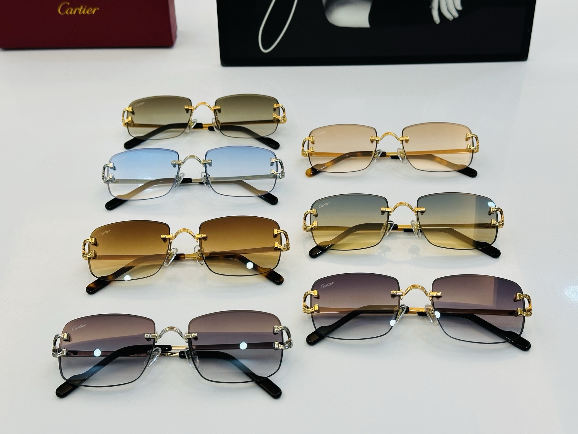 🆕 原版Cartie* 卡家 官网经典款 太阳镜 CT0717S Size：56口18-142  电镀工