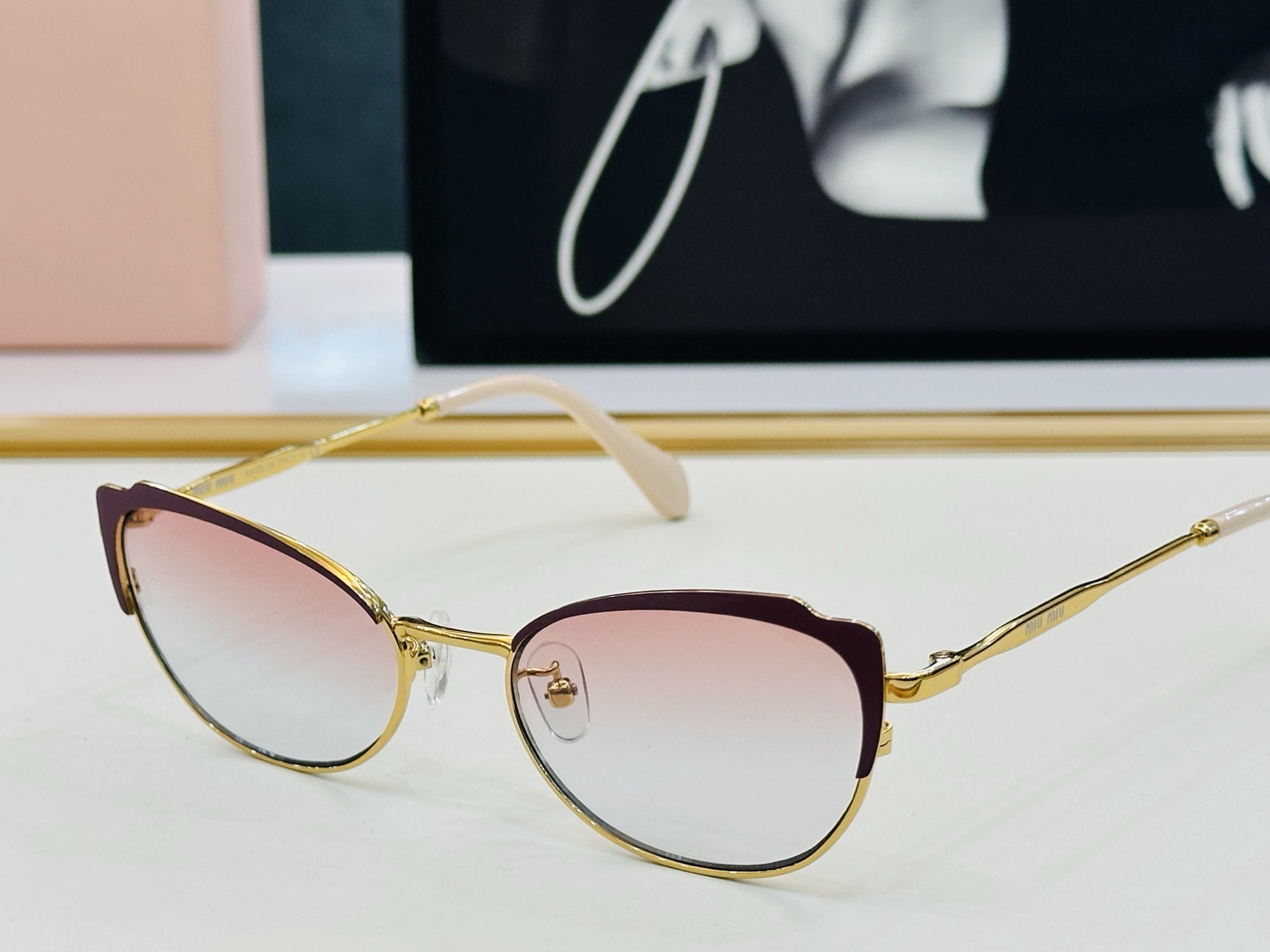 谬家 MU54AV Size：54口18-145 女士太阳眼镜 玫瑰玫瑰 高档 L时尚墨镜潮人强强太阳镜