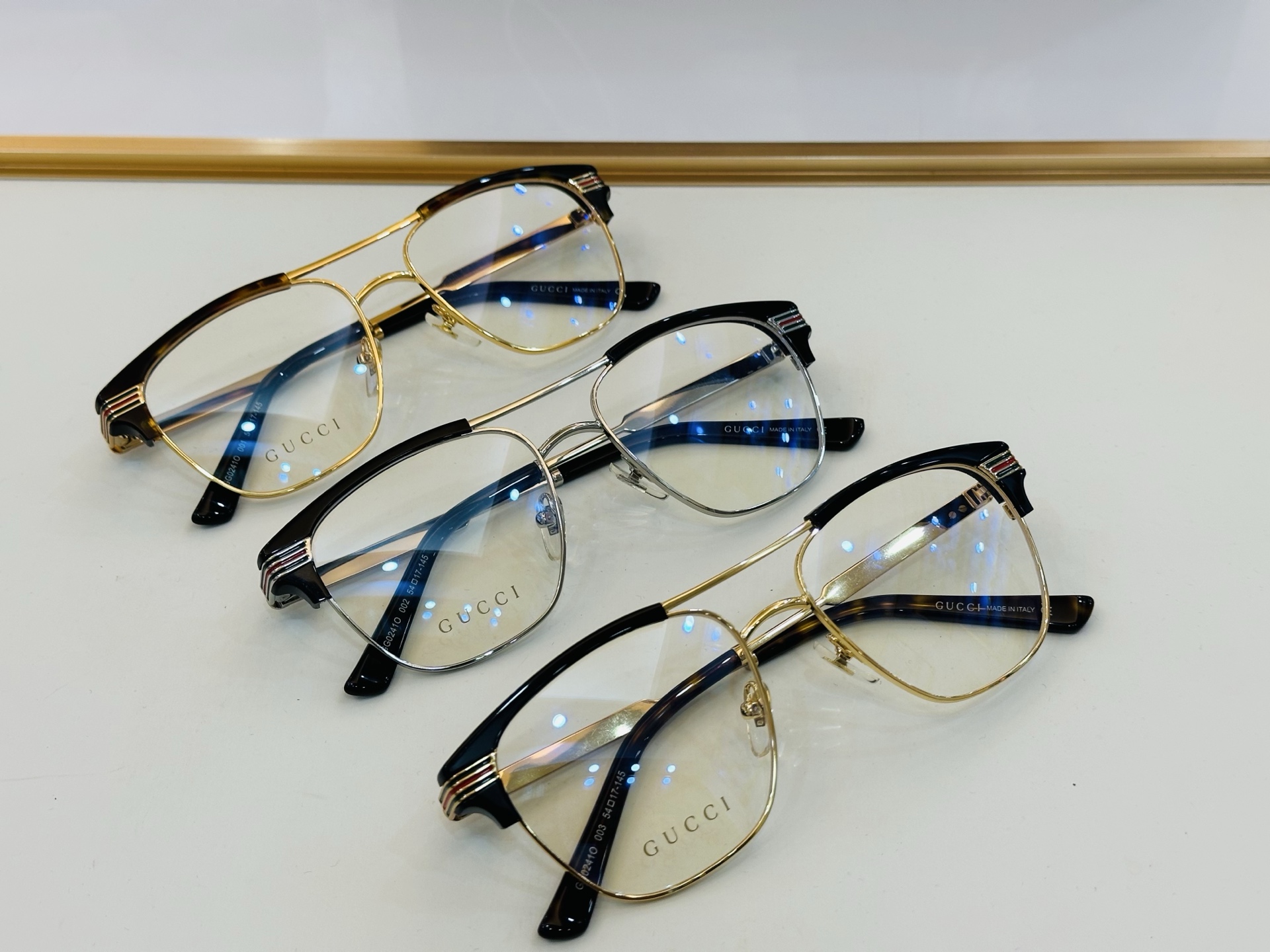 GUCC* 古家 GG0243O 🐝🐝系列 Size：54口17-145   🍁🍁B超绝品质 配光架。 