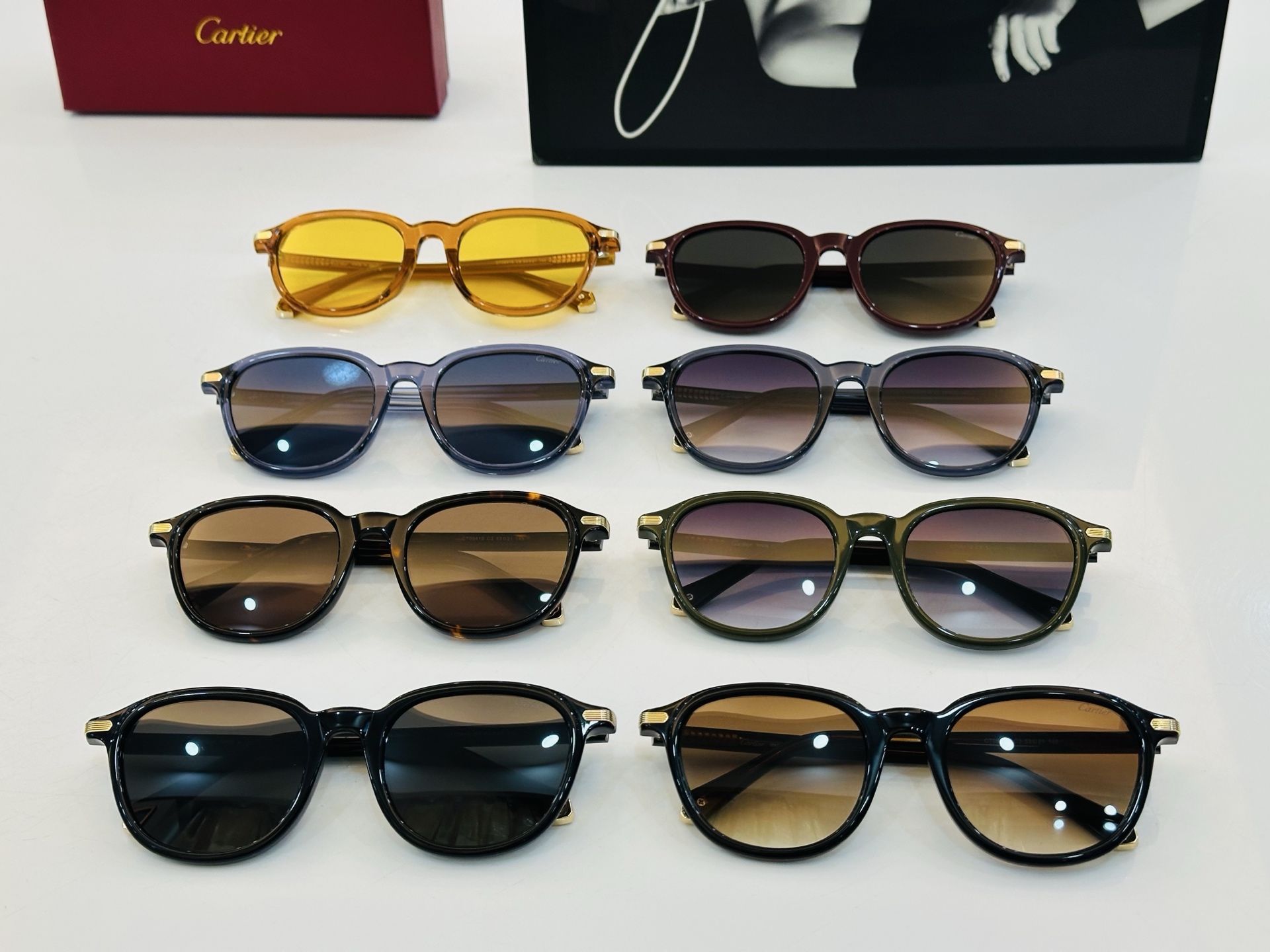 Cartier-卡家 ✨CT0541S Size：53口21-145 不挑脸型 简约大气 时尚休闲 👌👃