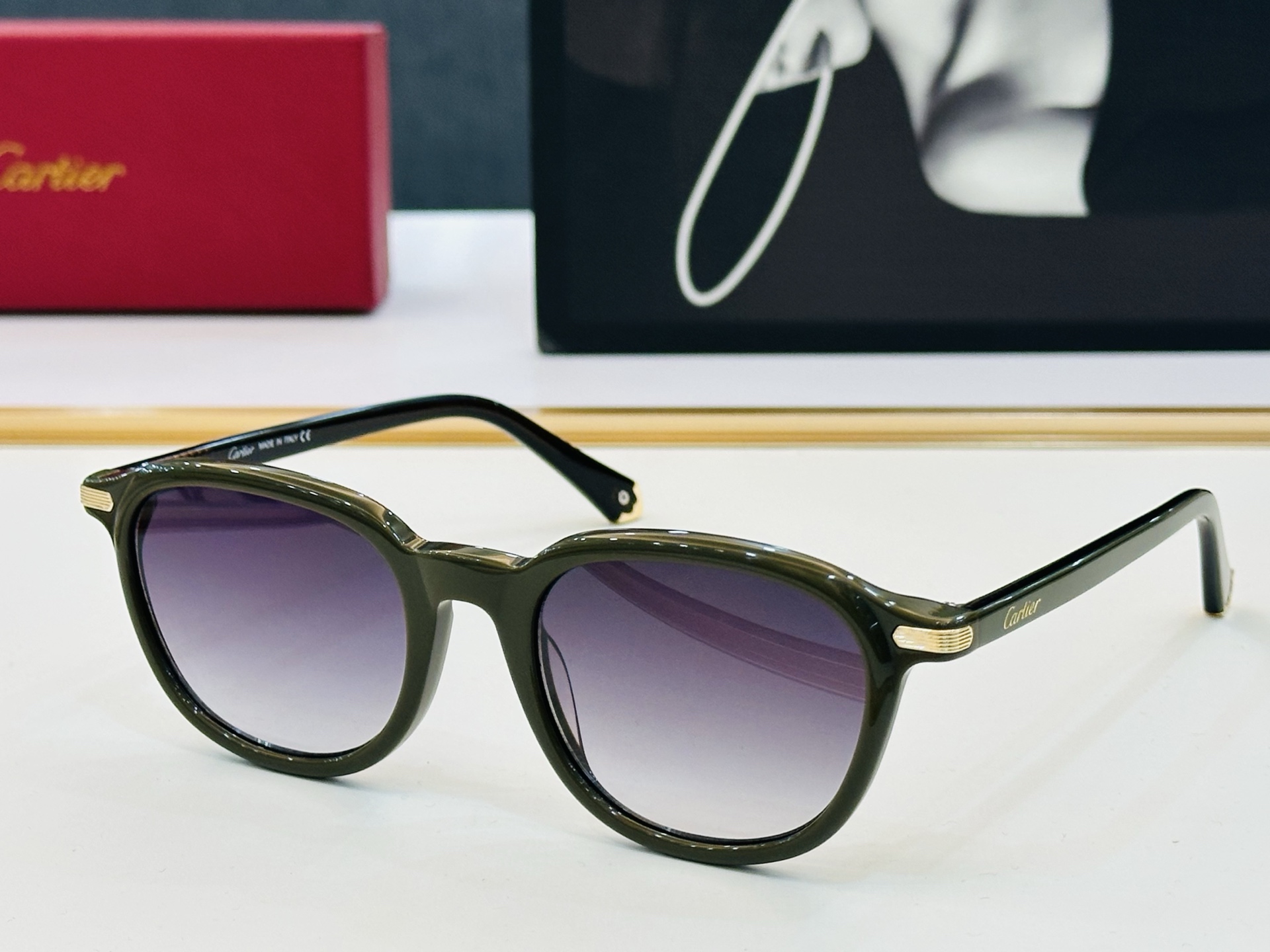 Cartier-卡家 ✨CT0541S Size：53口21-145 不挑脸型 简约大气 时尚休闲 👌👃