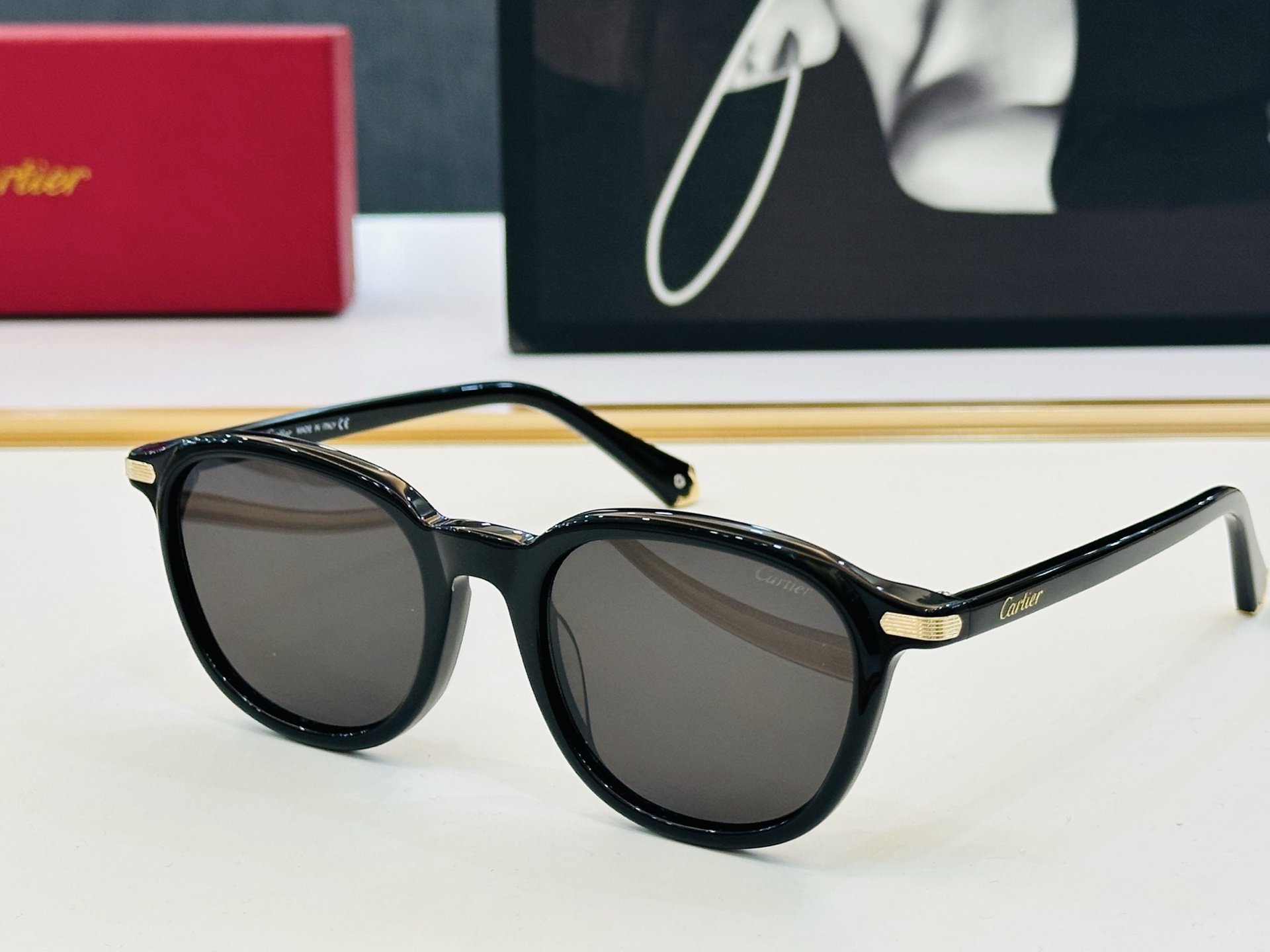 Cartier-卡家 ✨CT0541S Size：53口21-145 不挑脸型 简约大气 时尚休闲 👌👃