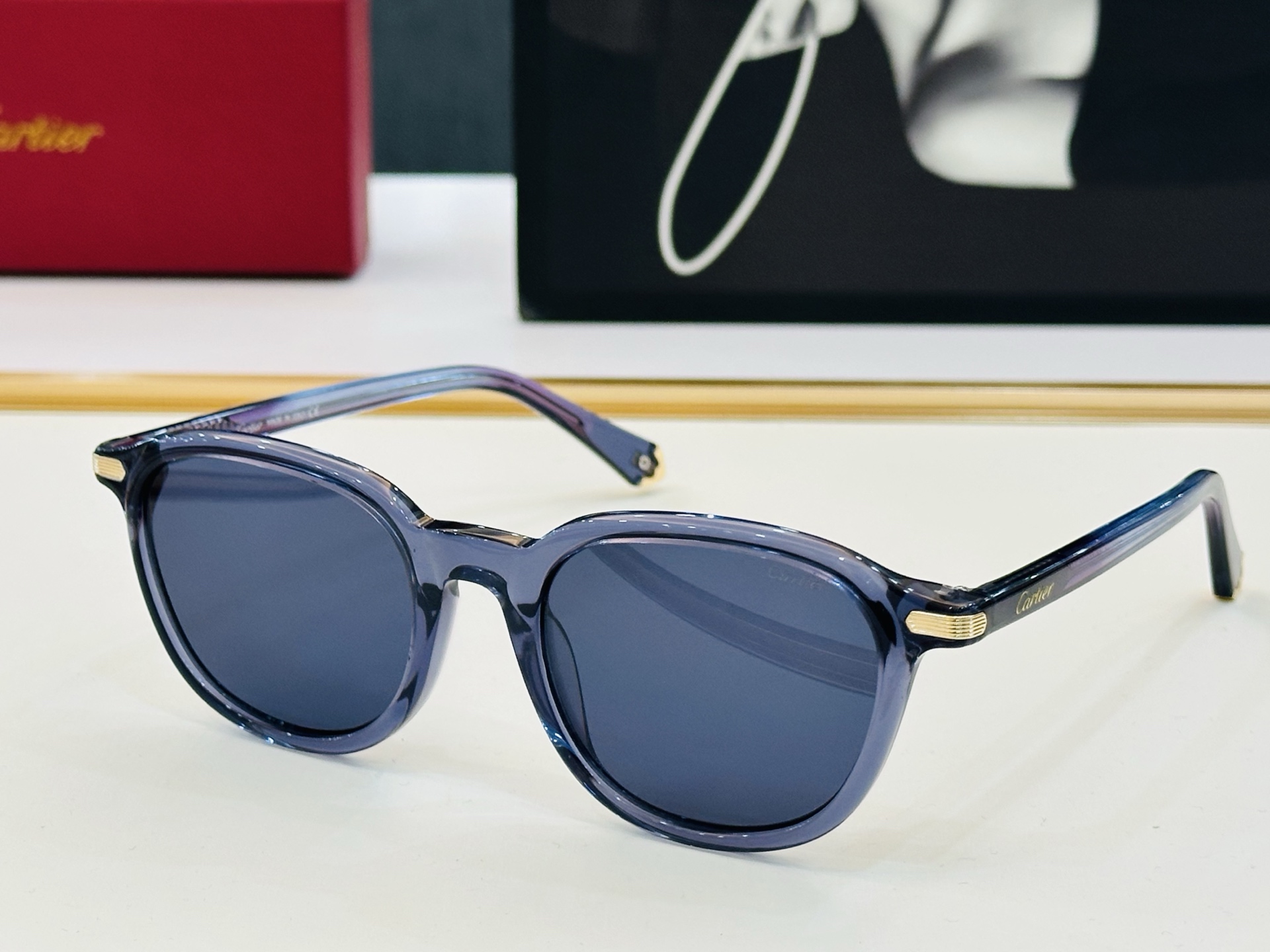 Cartier-卡家 ✨CT0541S Size：53口21-145 不挑脸型 简约大气 时尚休闲 👌👃