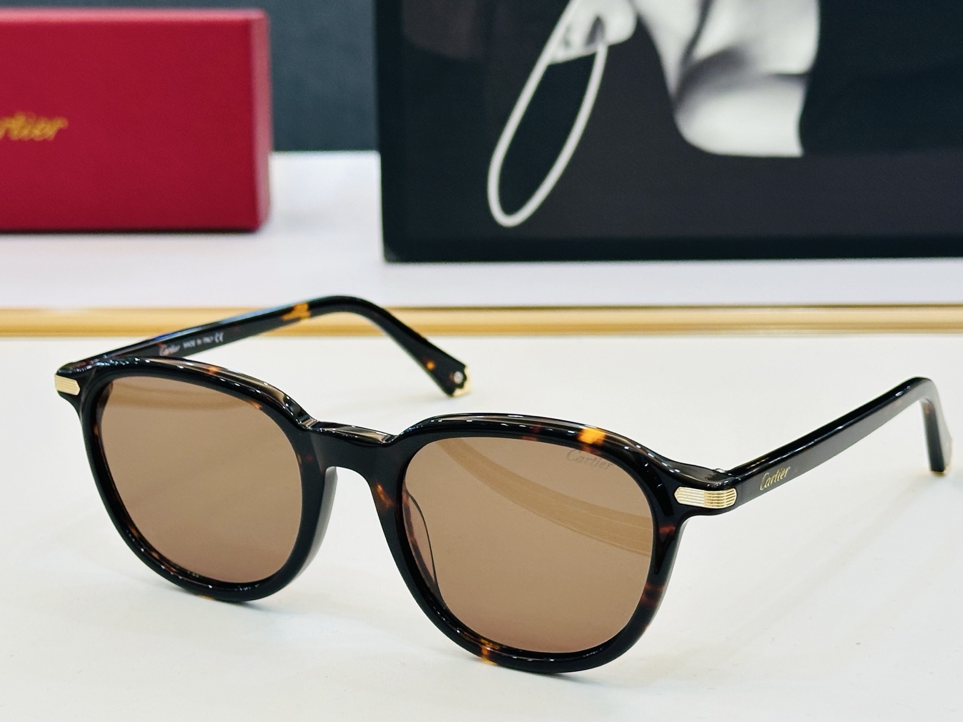 Cartier-卡家 ✨CT0541S Size：53口21-145 不挑脸型 简约大气 时尚休闲 👌👃