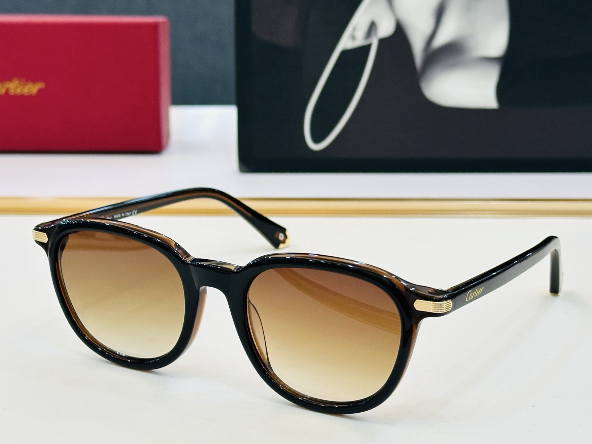 Cartier-卡家 ✨CT0541S Size：53口21-145 不挑脸型 简约大气 时尚休闲 👌👃