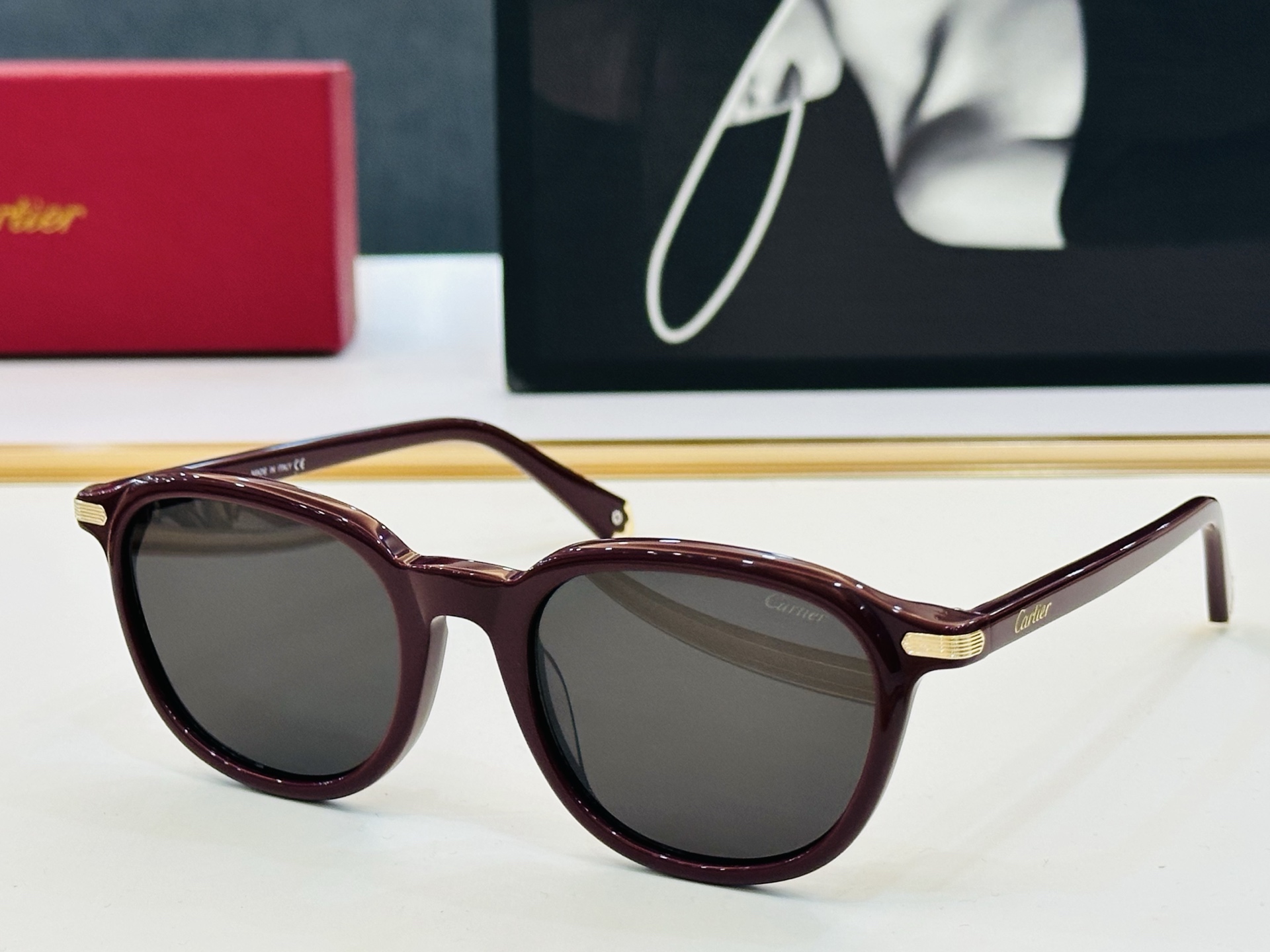 Cartier-卡家 ✨CT0541S Size：53口21-145 不挑脸型 简约大气 时尚休闲 👌👃