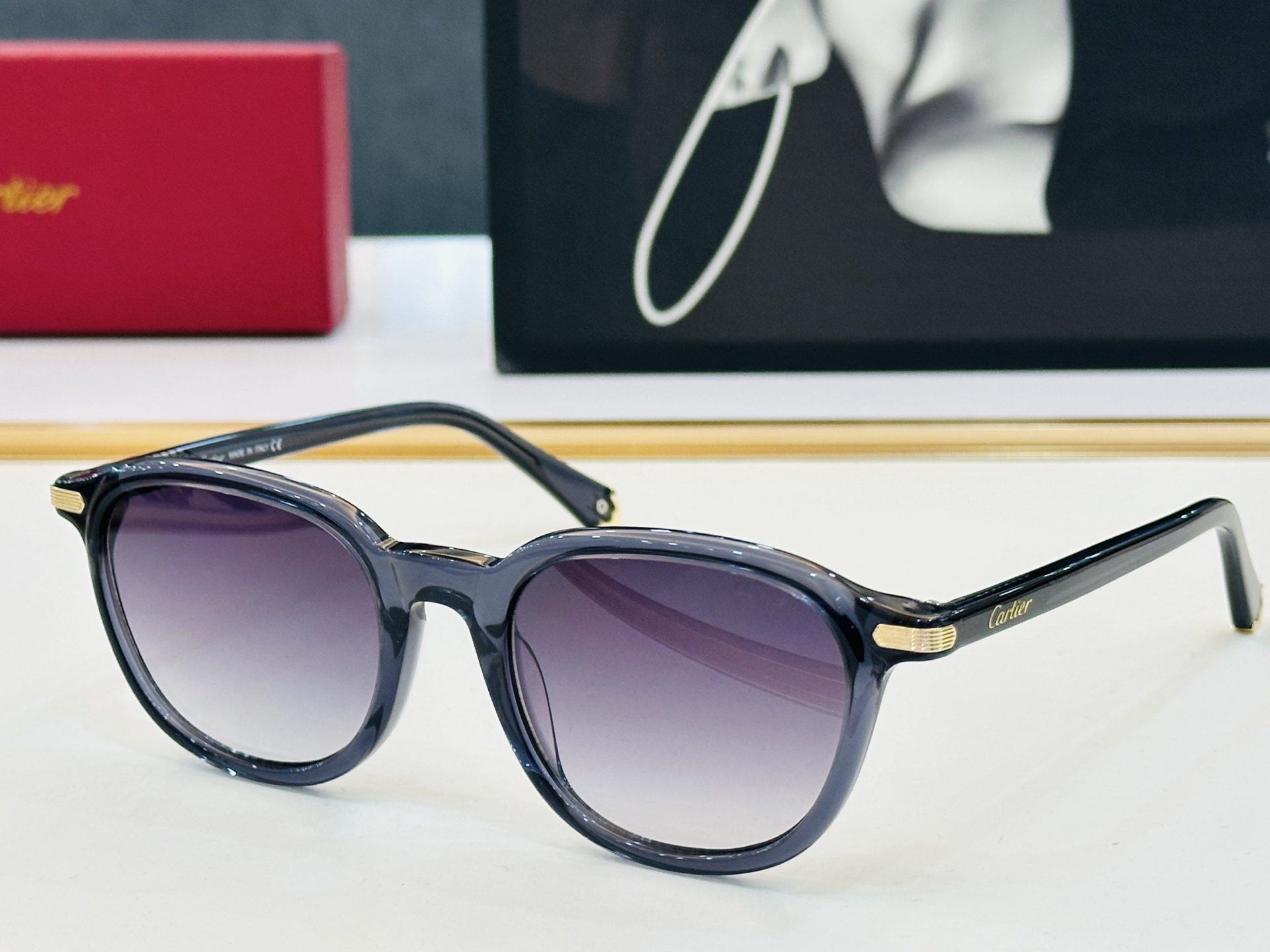 Cartier-卡家 ✨CT0541S Size：53口21-145 不挑脸型 简约大气 时尚休闲 👌👃