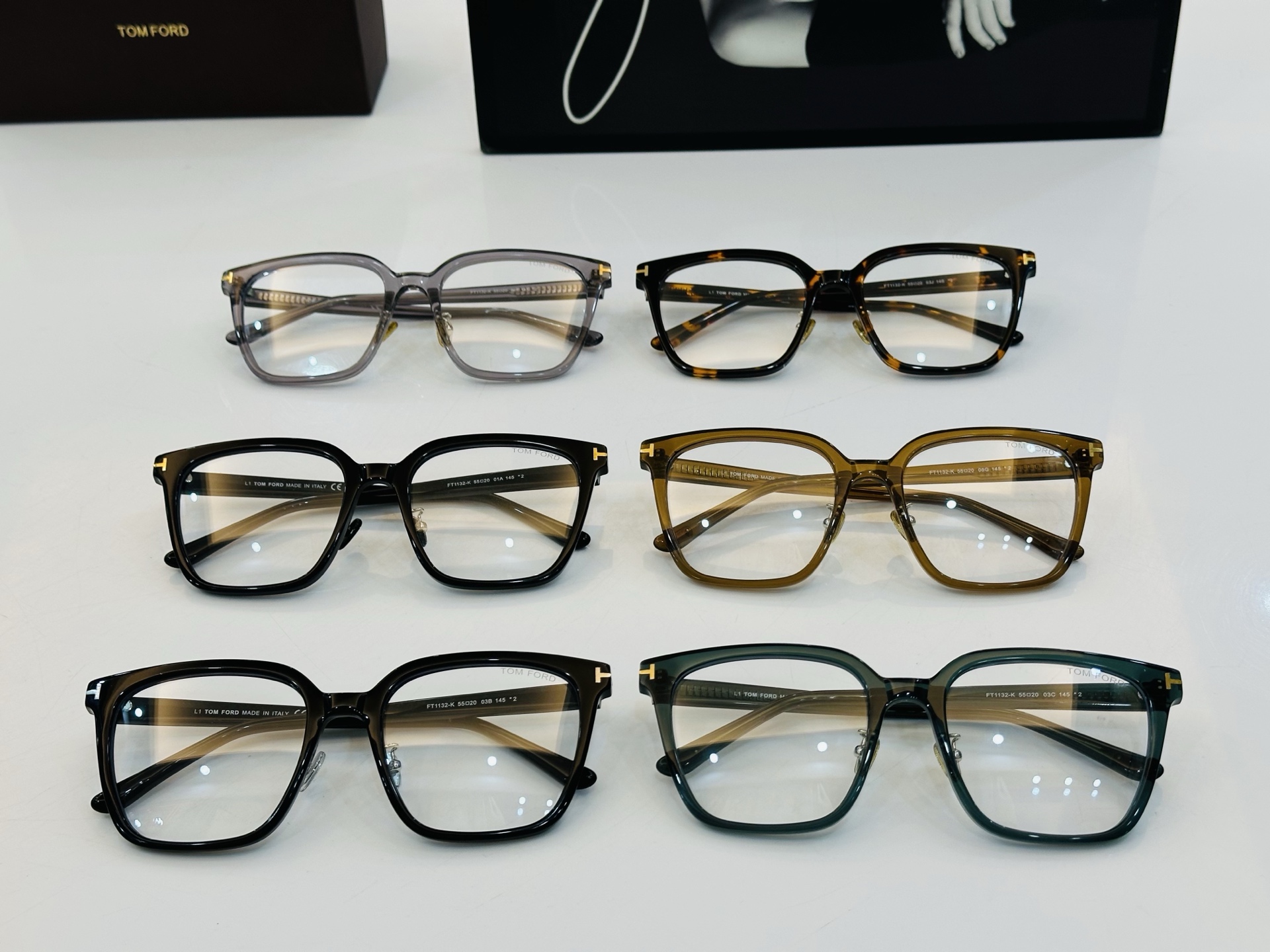 🎉TOM FOR*🎉汤姆家  Model FT1132 Size：55口20-145   时尚框 板材框