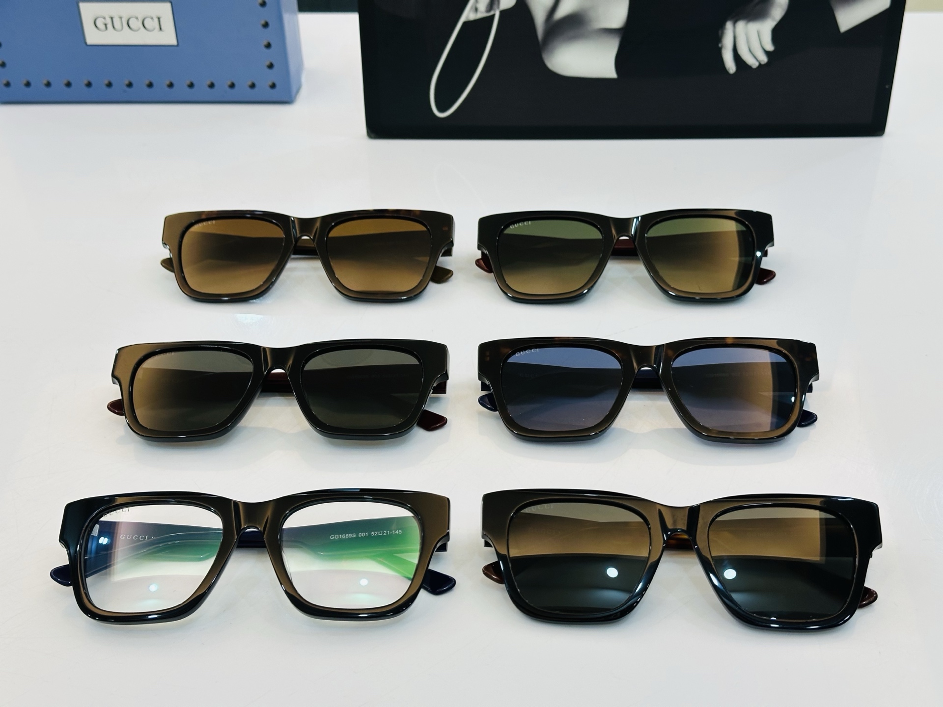 GUCCl*古家 时尚太阳镜 GG1669S Size：52口21-145 🎈超时尚☀☀💝🙏 L镜腿 完