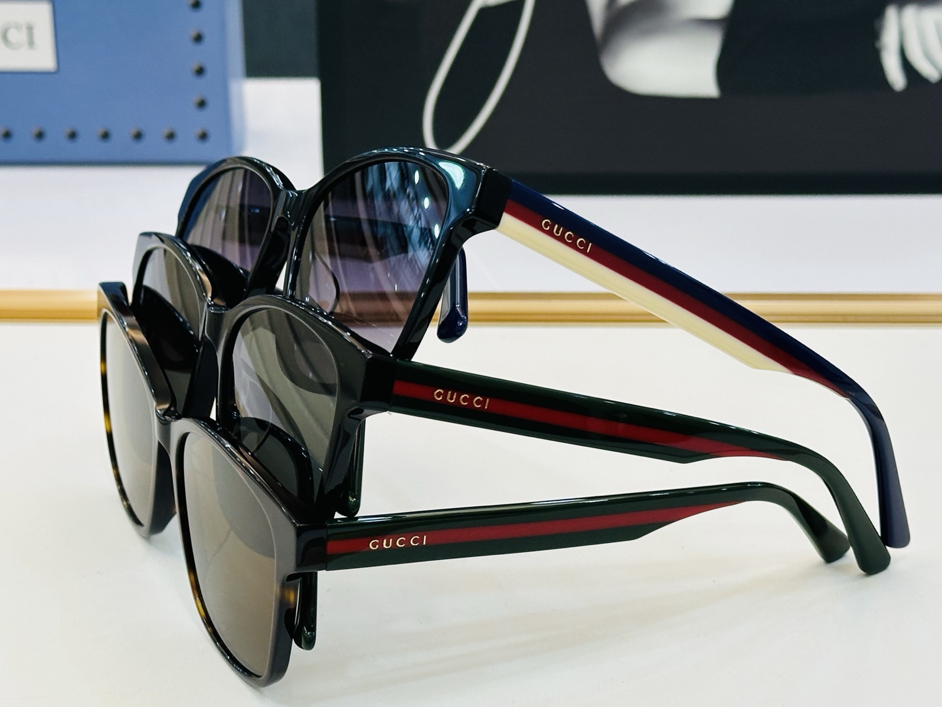 🔺GUCC*🔻 古家GG0417SK Size：56口17-145 原版墨镜搭配镜框🔝🔝时尚靓丽 J个性