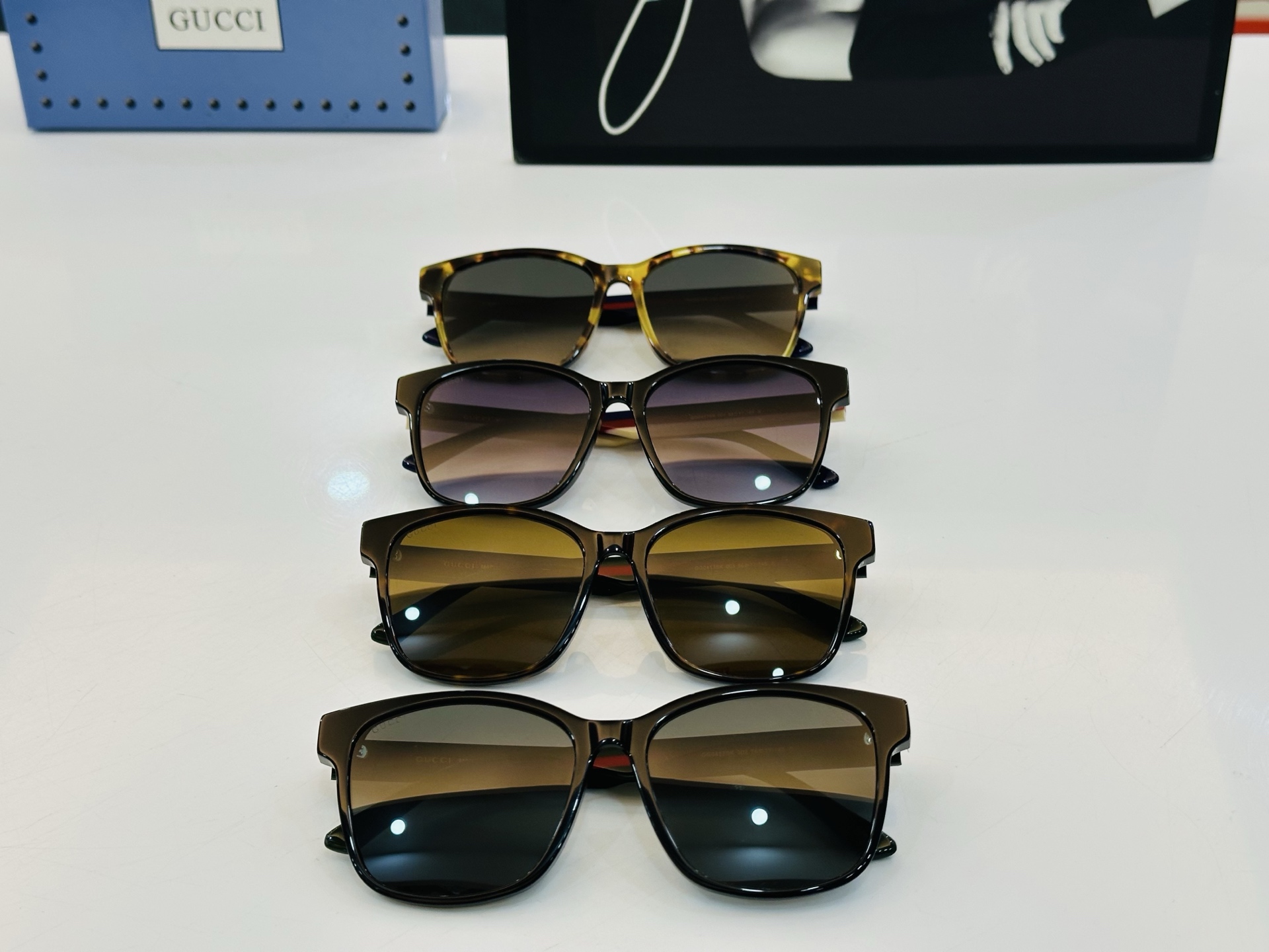 🔺GUCC*🔻 古家GG0417SK Size：56口17-145 原版墨镜搭配镜框🔝🔝时尚靓丽 J个性