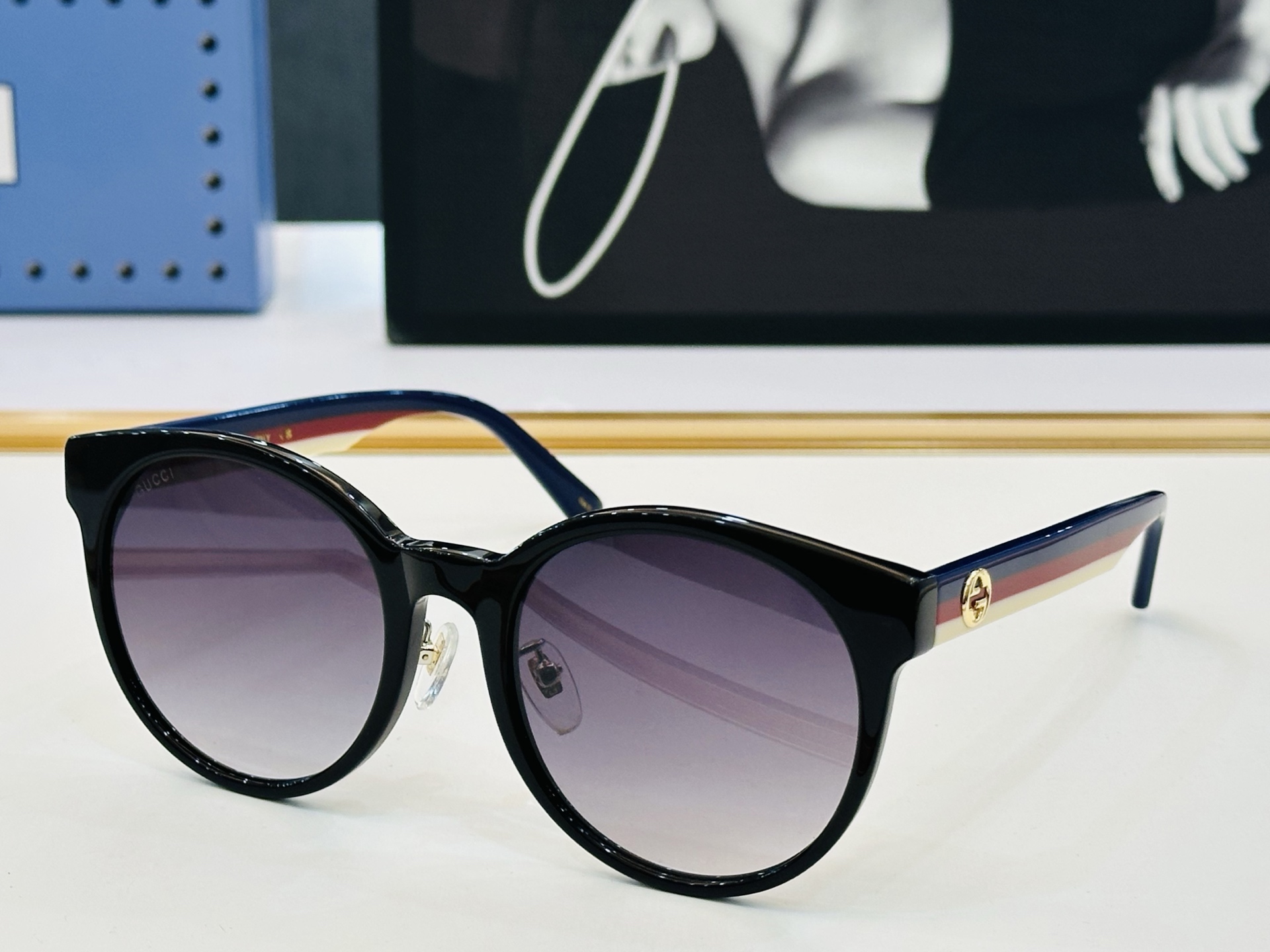 🔺GUCC*🔻 古家GG0416SK Size：54口20-145 原版墨镜搭配镜框🔝🔝时尚靓丽 J个性