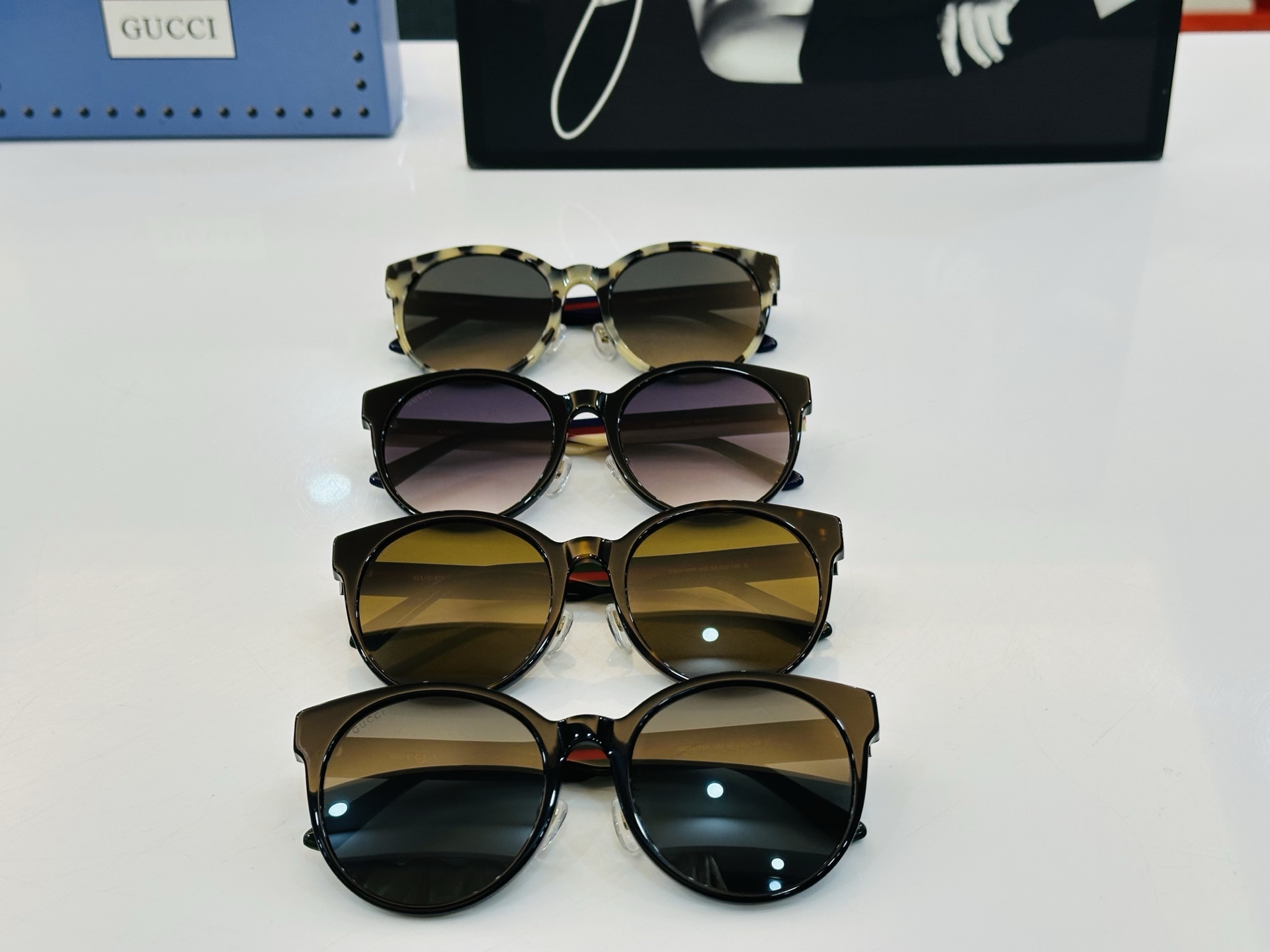 🔺GUCC*🔻 古家GG0416SK Size：54口20-145 原版墨镜搭配镜框🔝🔝时尚靓丽 J个性