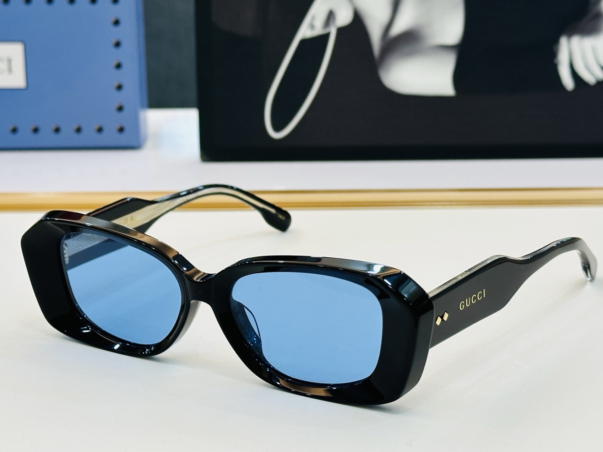 🔺GUCC*🔻 古家GG1531SK Size：54口18-145 女士款 搭配镜框🔝🔝J时尚靓丽 个性